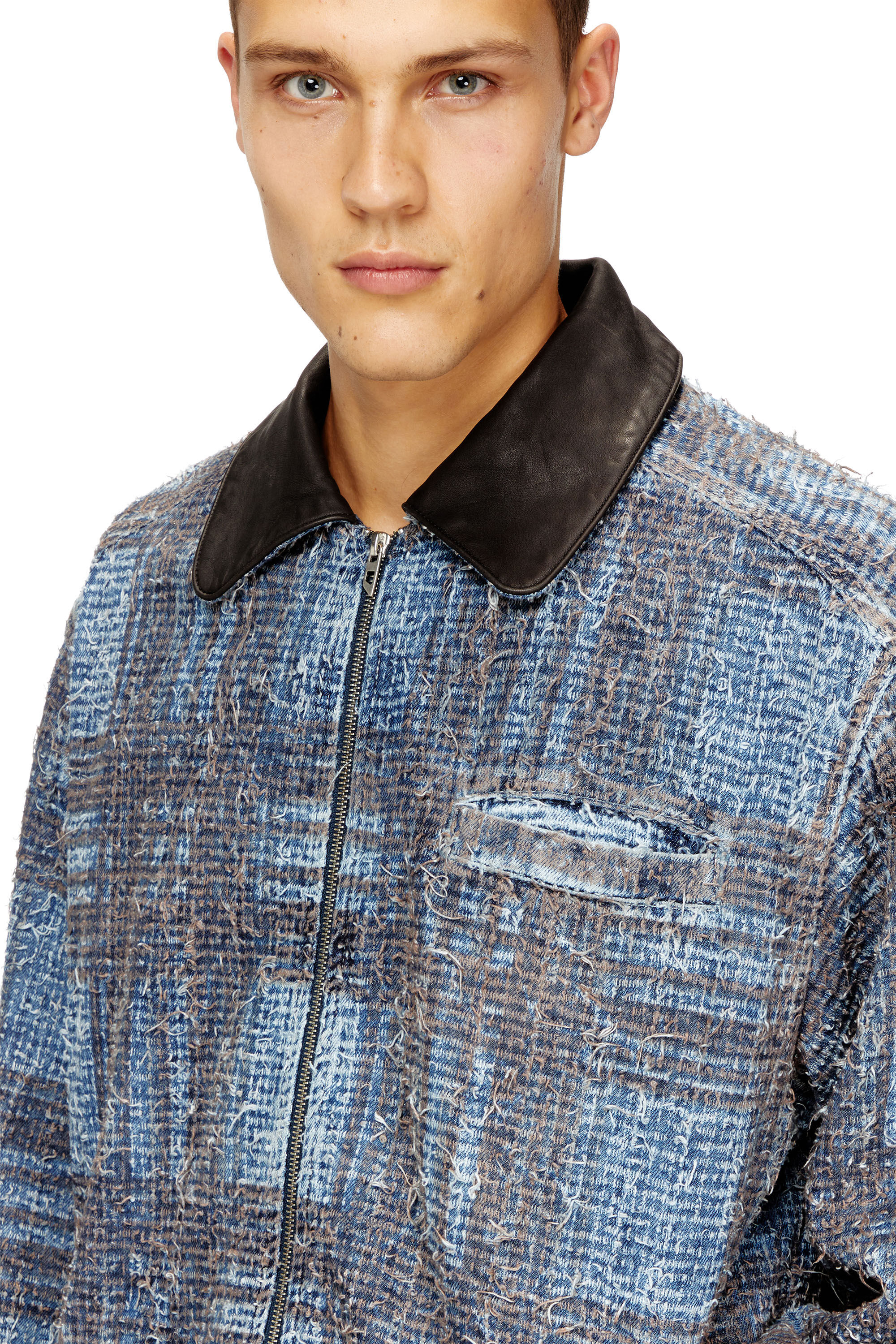 Diesel - D-IVAR-S1, Giacca in denim bouclé Uomo in ToBeDefined - 4