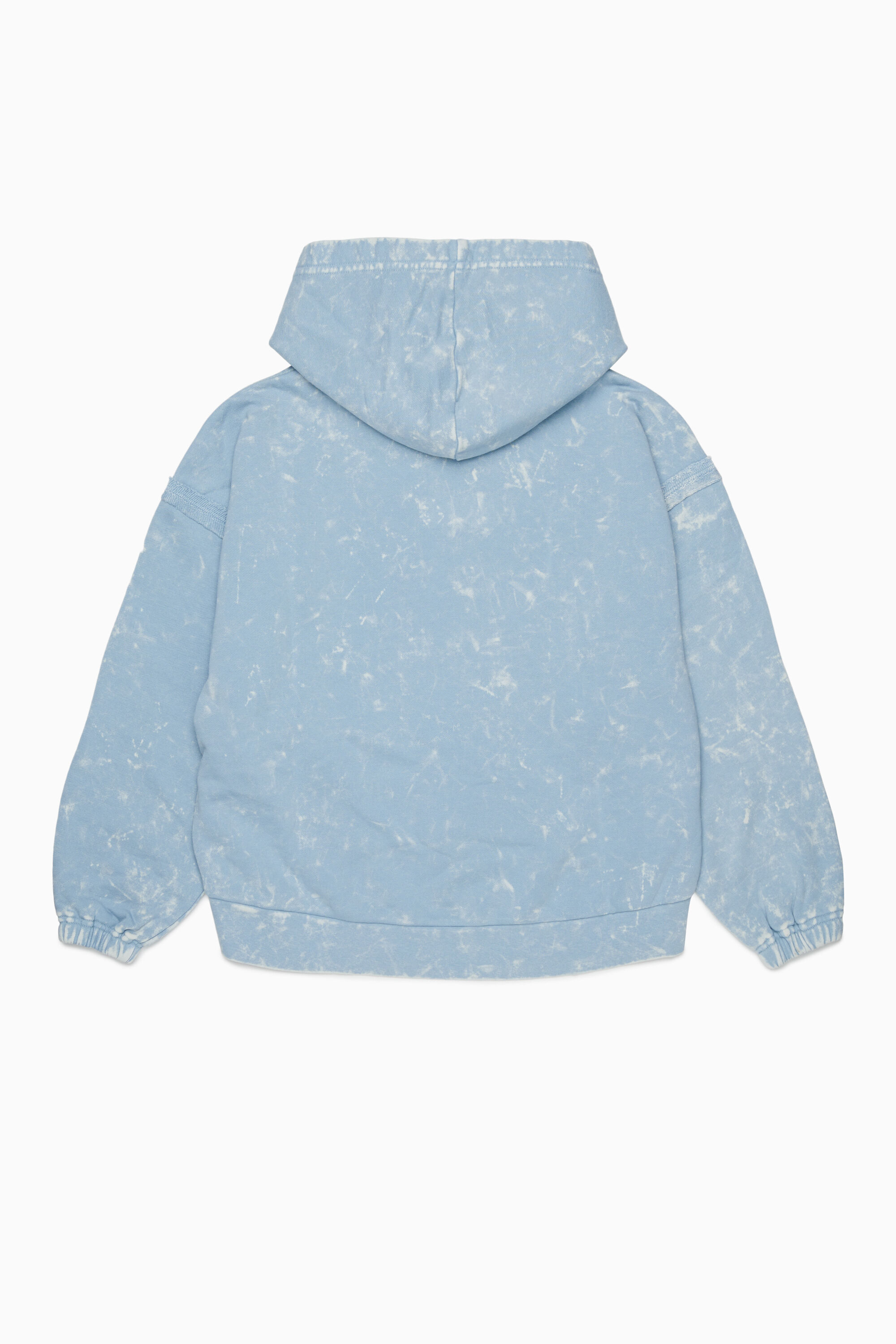 Diesel - SLOXY, Felpa con cappuccio effetto tie-dye con logo arcobaleno Donna in Blu - 2