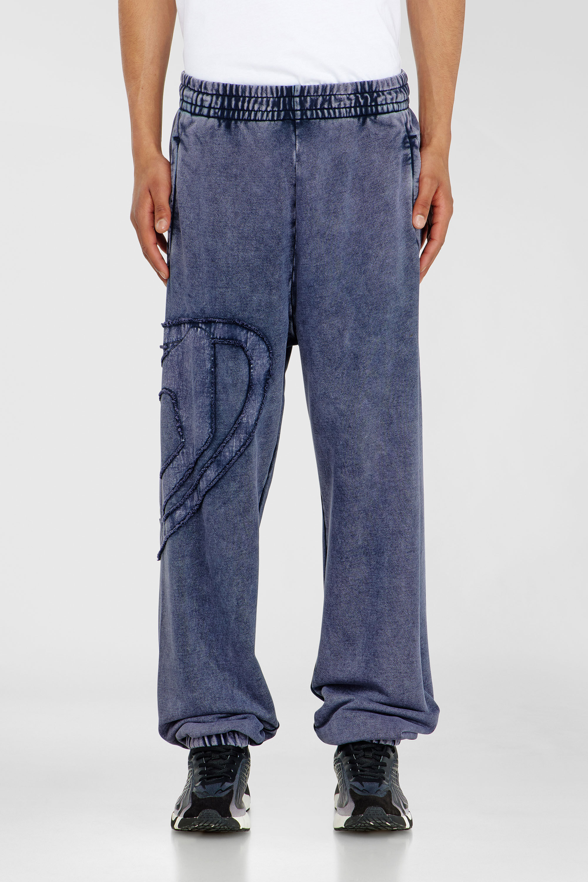 Diesel - P-MARKY-DEN, Pantaloni in cotone biologico con patch Oval D Uomo in Blu - 3