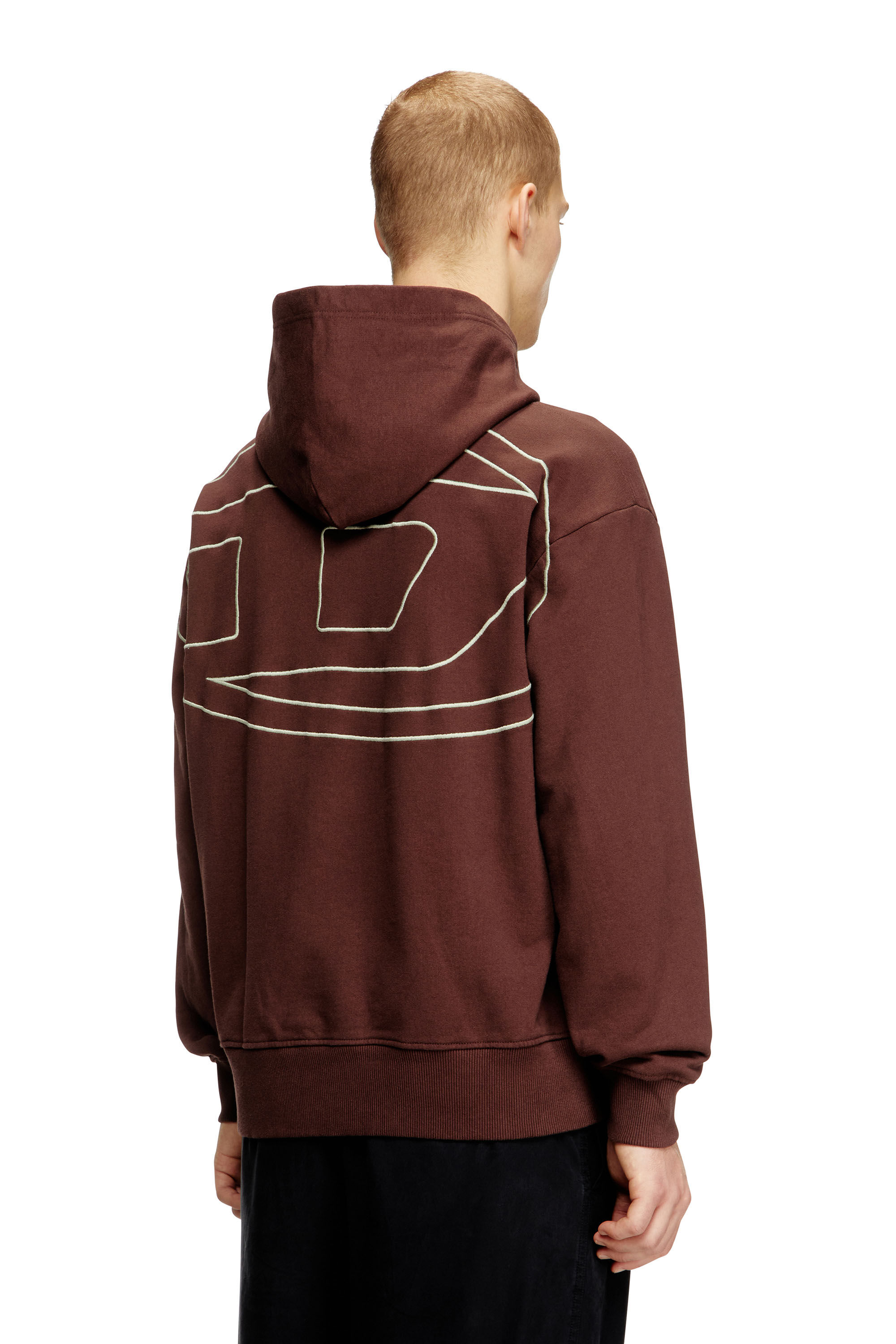 Diesel - S-MACS-HOOD-MEGOVAL-D, Hoodie con ricamo logo Uomo in ToBeDefined - 3