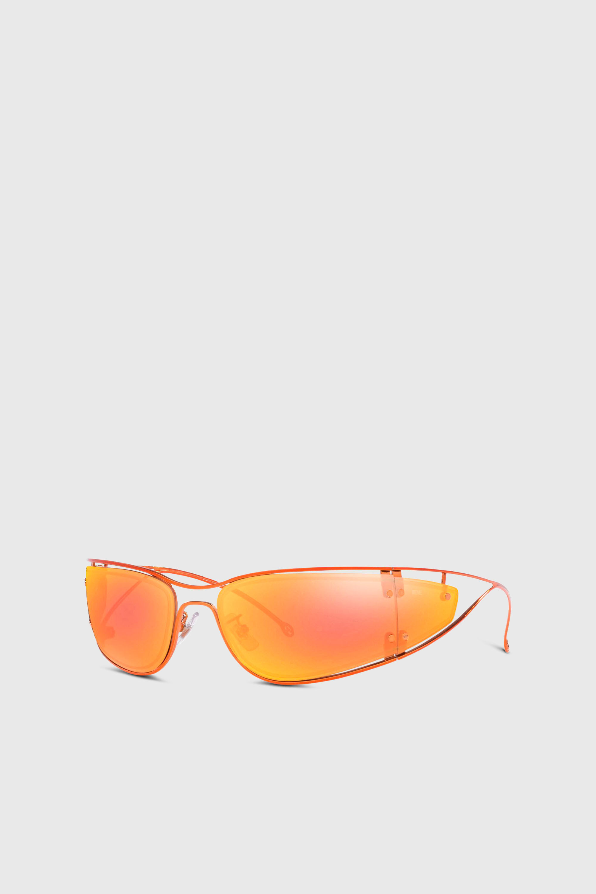 Diesel - 0DL1001, Occhiali da sole con forma avvolgente Unisex in Arancione - 2