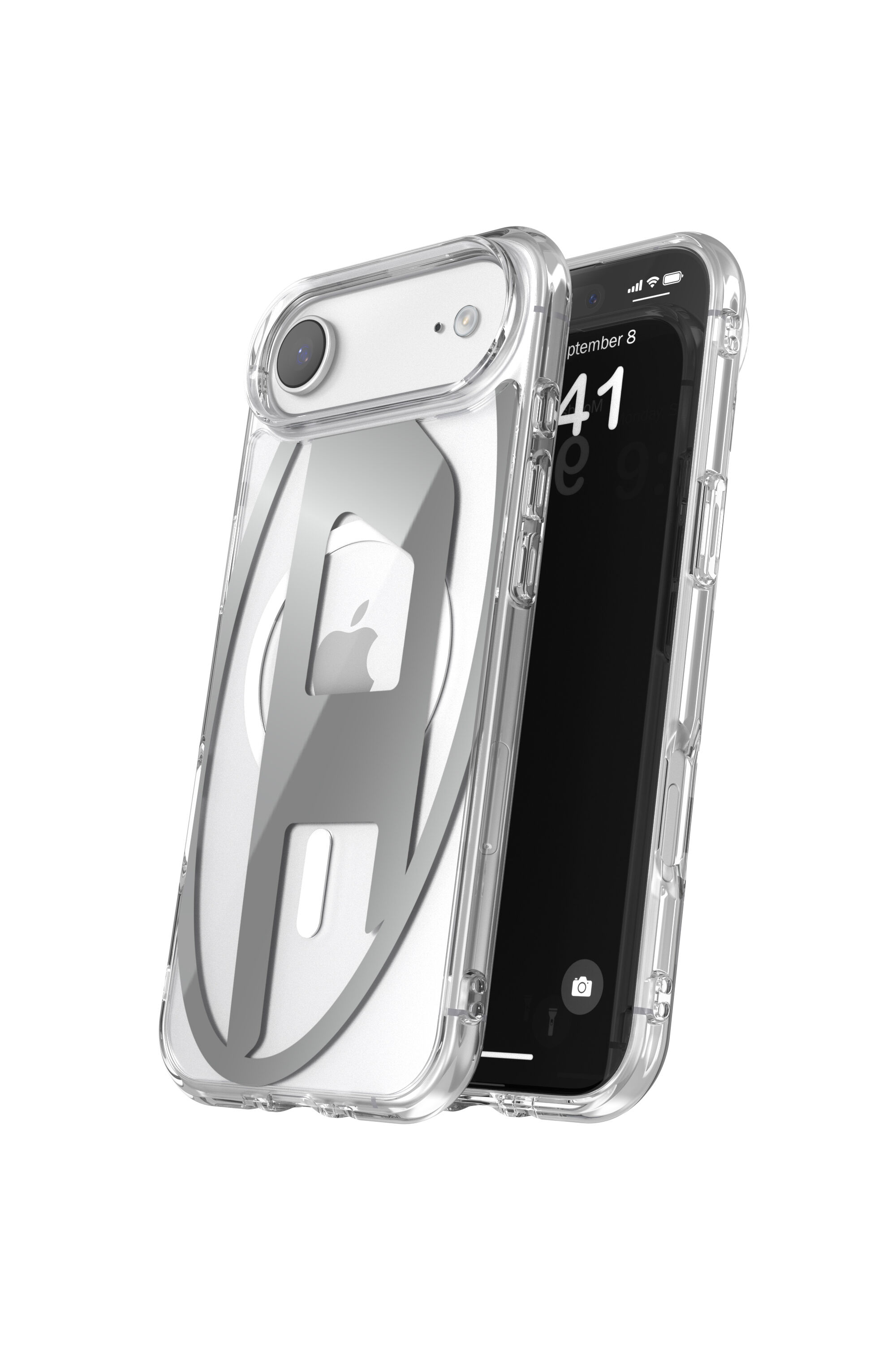 Diesel - 60412 AOP CASE, Custodia Oval D Metallic con Magsafe per iPhone 17 Air Unisex in Grigio - 3
