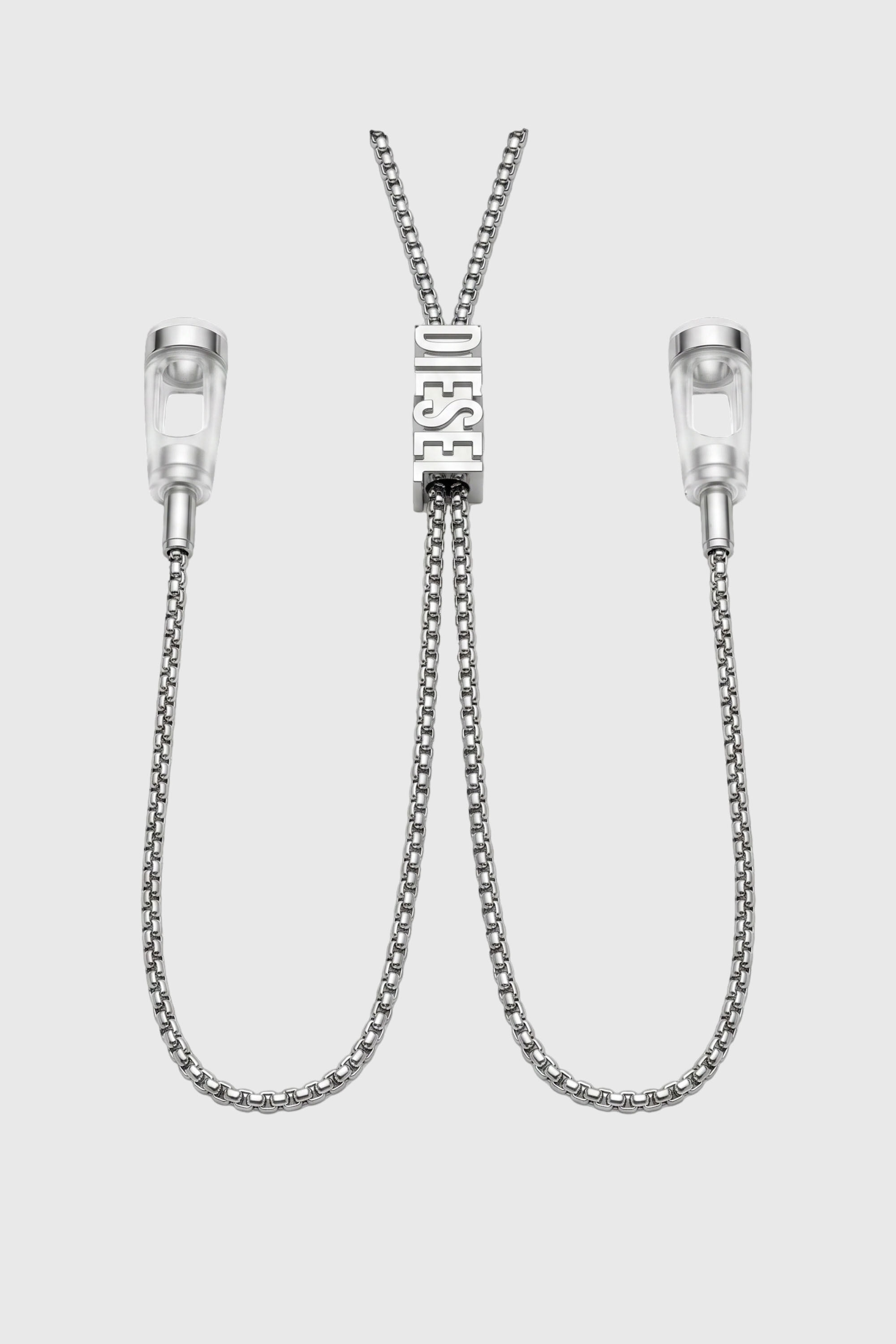Diesel - 60669 EARBUDS CHAIN EARBUNDS CHAIN, Cordino D Chain per auricolari Unisex in Argento - 1