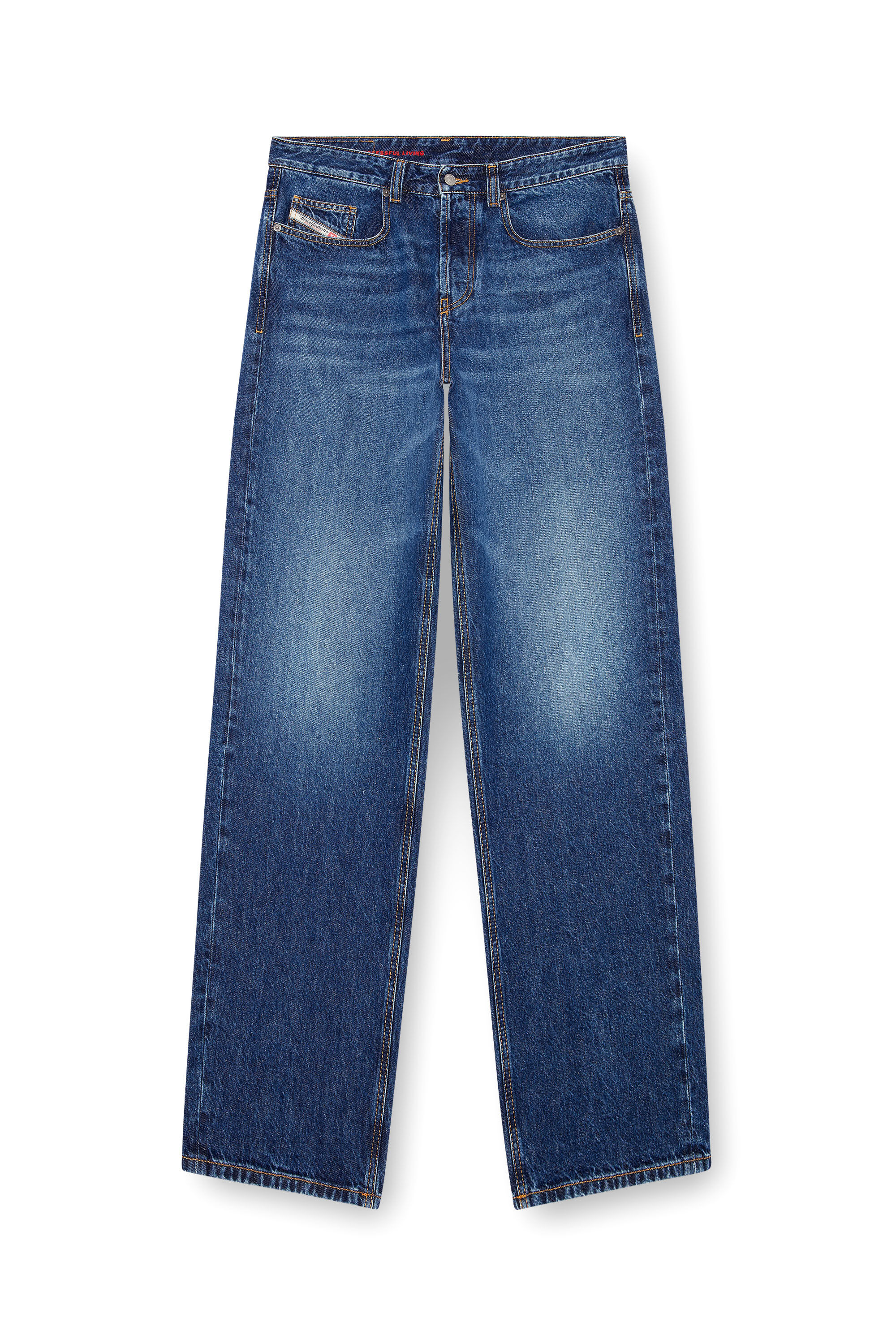 Diesel - Relaxed Jeans 2001 D-Macro 09I27 Uomo, Blu medio - Image 2