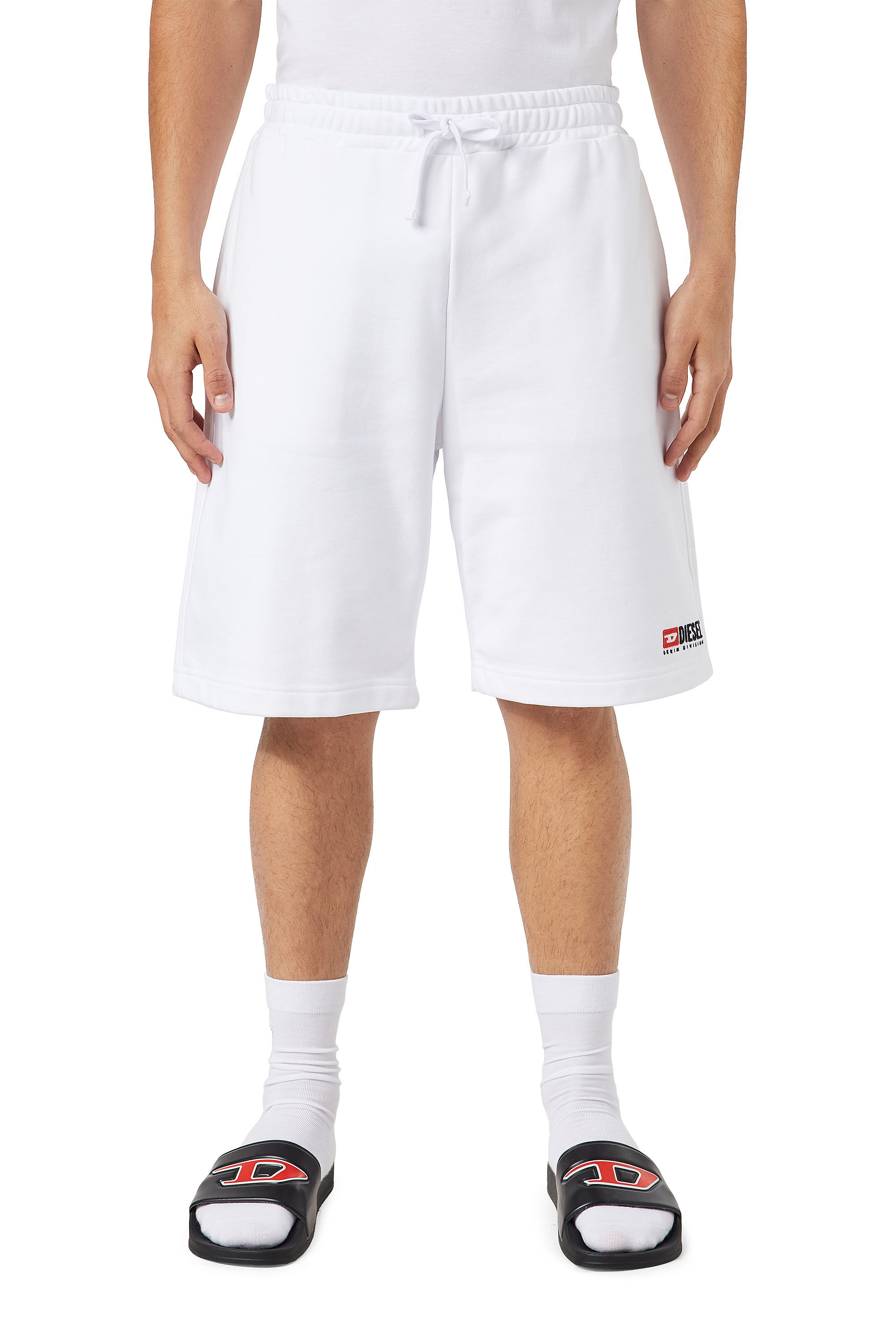P-CROWN-DIV Uomo: Shorts sportivi con logo ricamato | Diesel