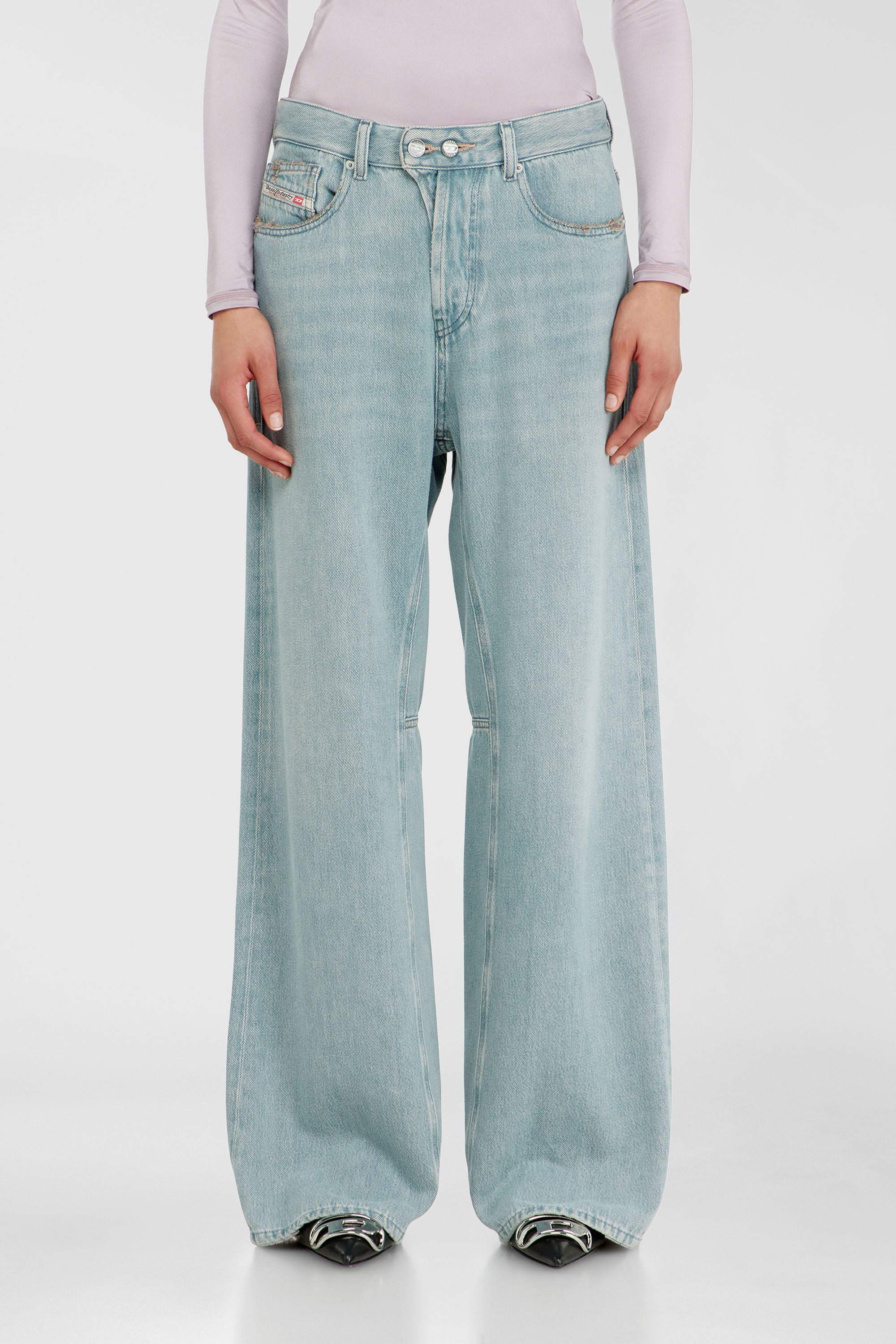 Diesel - Relaxed Jeans 1996 D-Sire 09P84 Donna, Blu Chiaro - Image 4