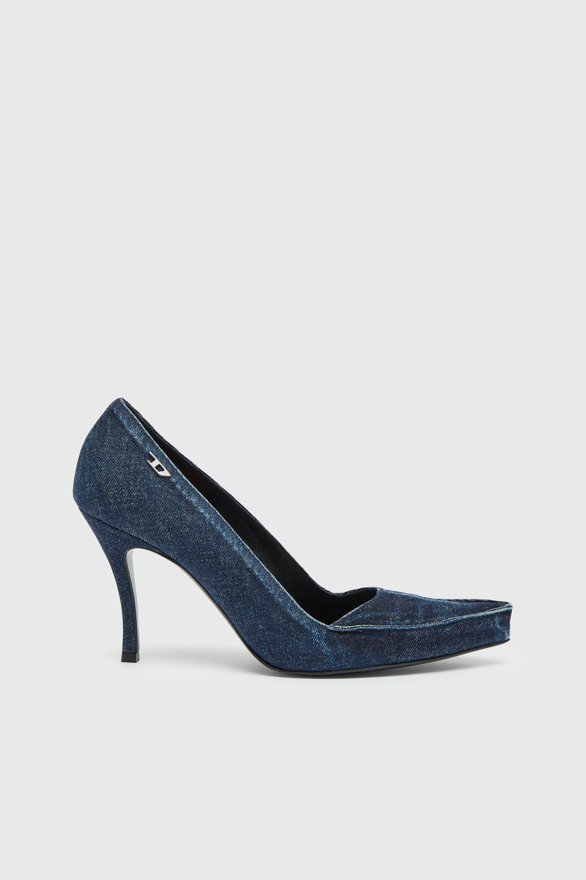 Diesel - D-LUCETTE-90-PUMP D, D-Lucette-D&eacute;collet&eacute; in denim Donna in ToBeDefined - 1