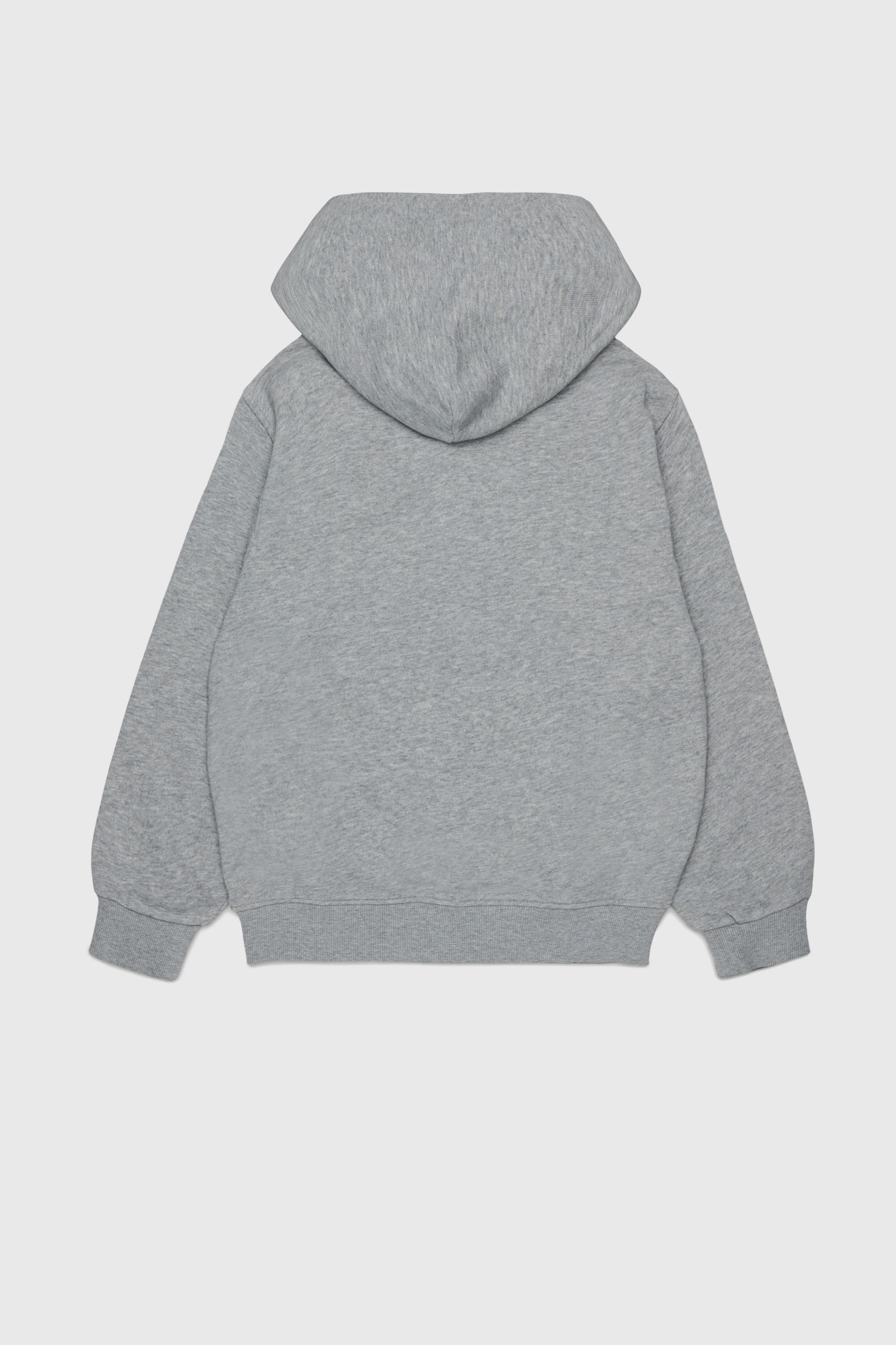 Diesel - SJEANSHOOD OVER, Felpa con zip e lettere logo sfrangiate Uomo in Grigio - 2