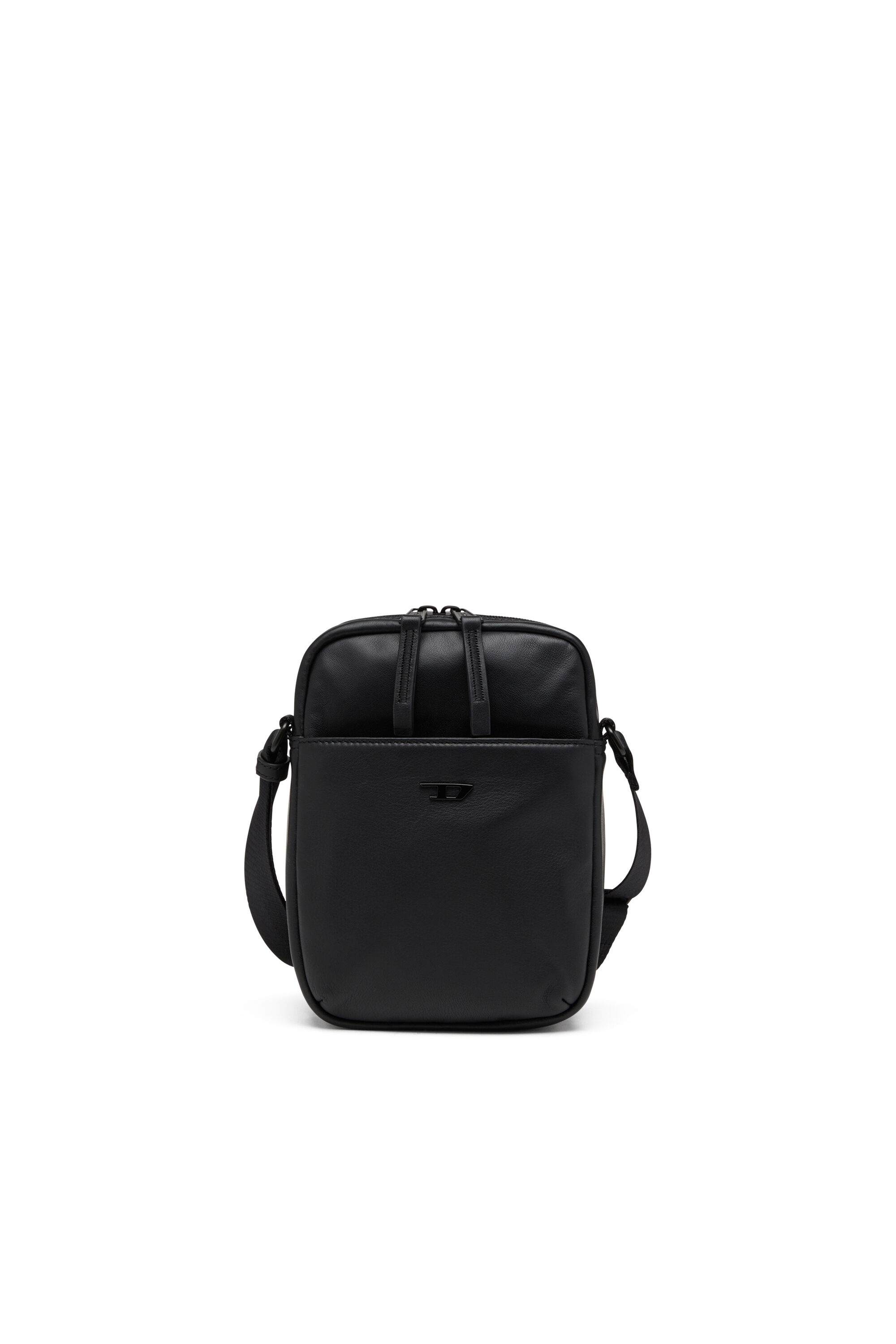 Diesel - RAVE CROSSBODY X, Rave-Crossbody in pelle con D tonale Uomo in Nero - 1