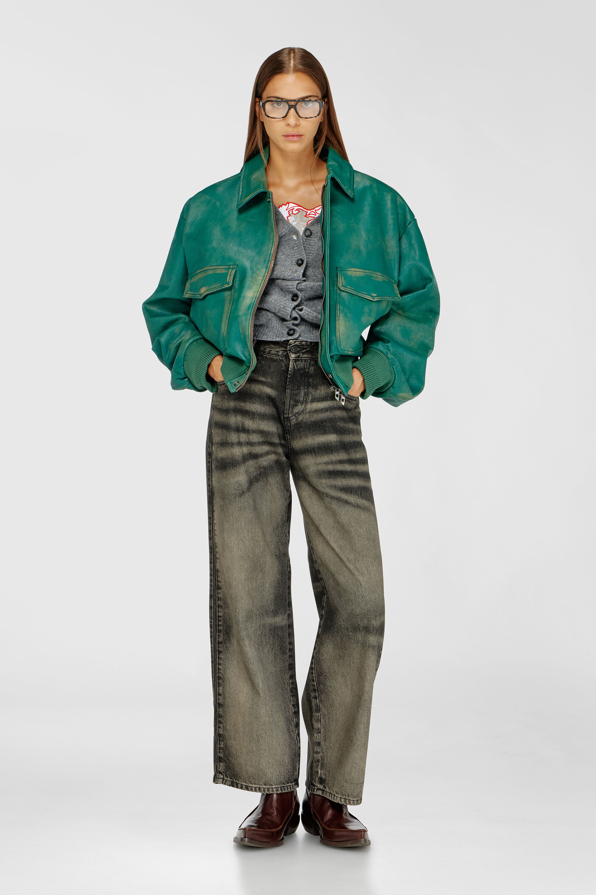 Diesel - Relaxed Jeans 1982 D-Hakou 09R33 Unisex, Nero/Grigio scuro - Image 7
