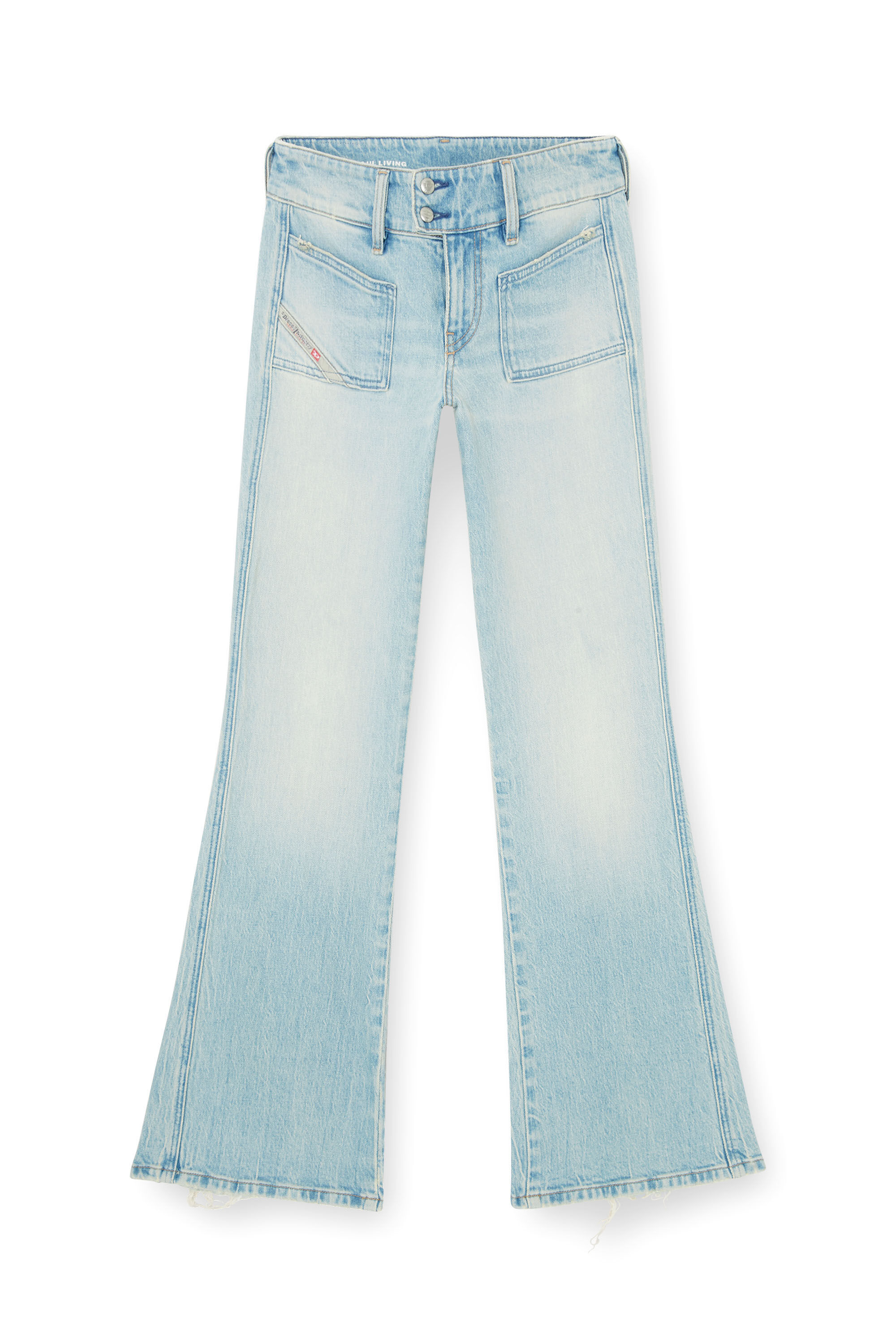 Diesel - Bootcut Jeans D-Hush 0KBBX Donna, Blu Chiaro - Image 6