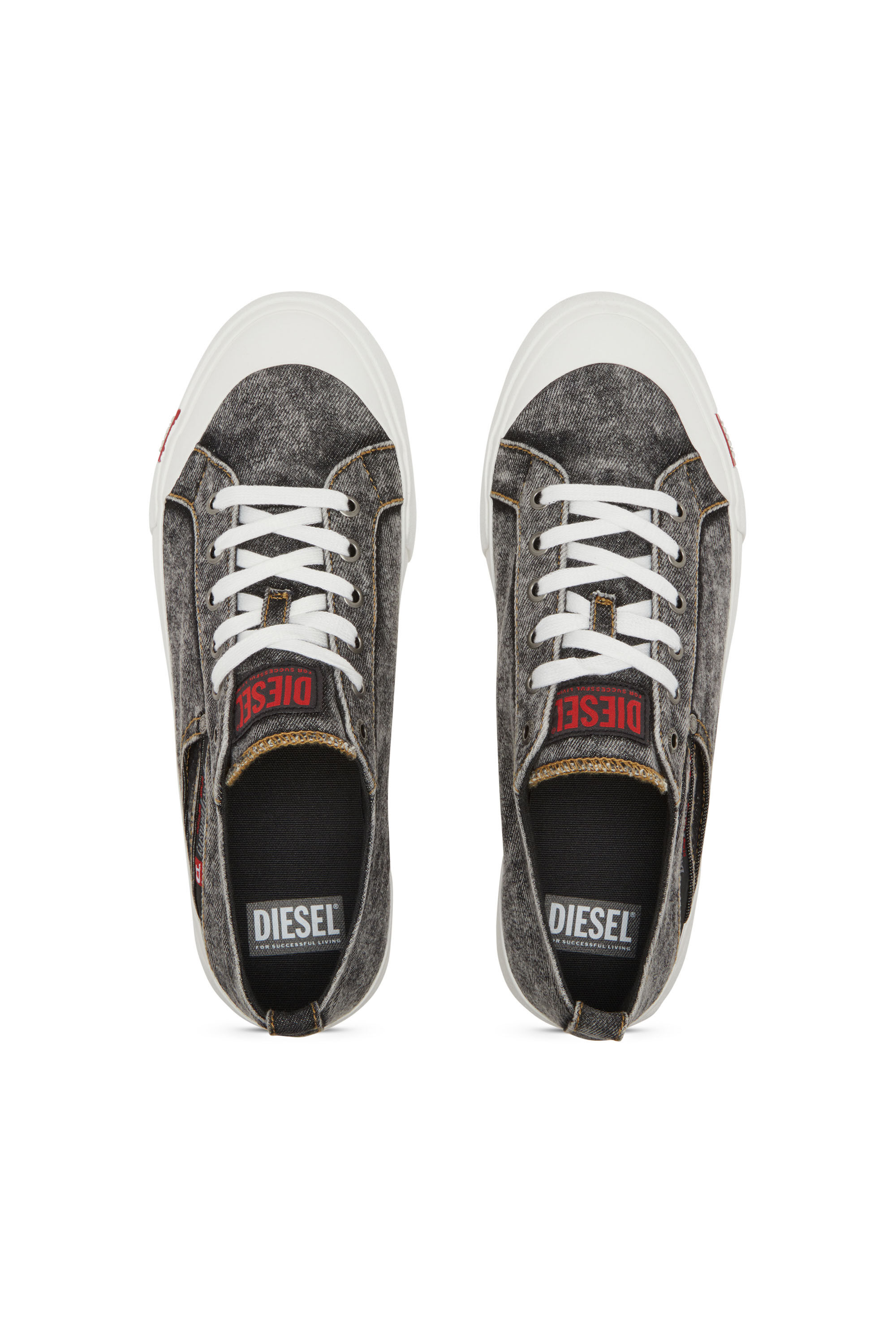 Diesel - S-ATHOS NMD LOW, S-Athos-Sneaker in denim con taschino Uomo in Nero - 6