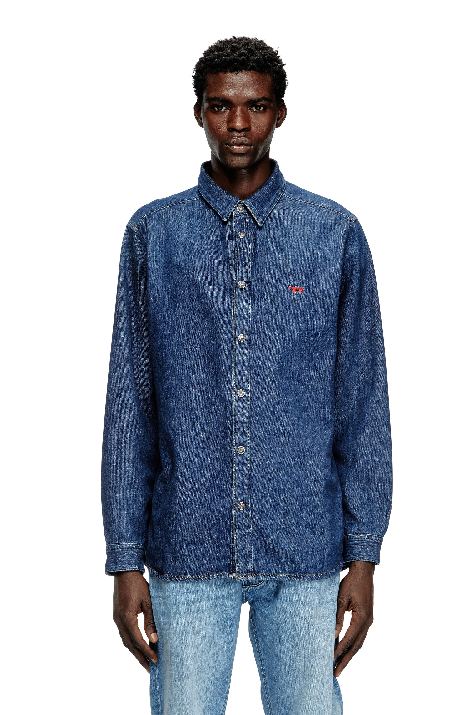 Camicia in denim Uomo | Blu | Diesel