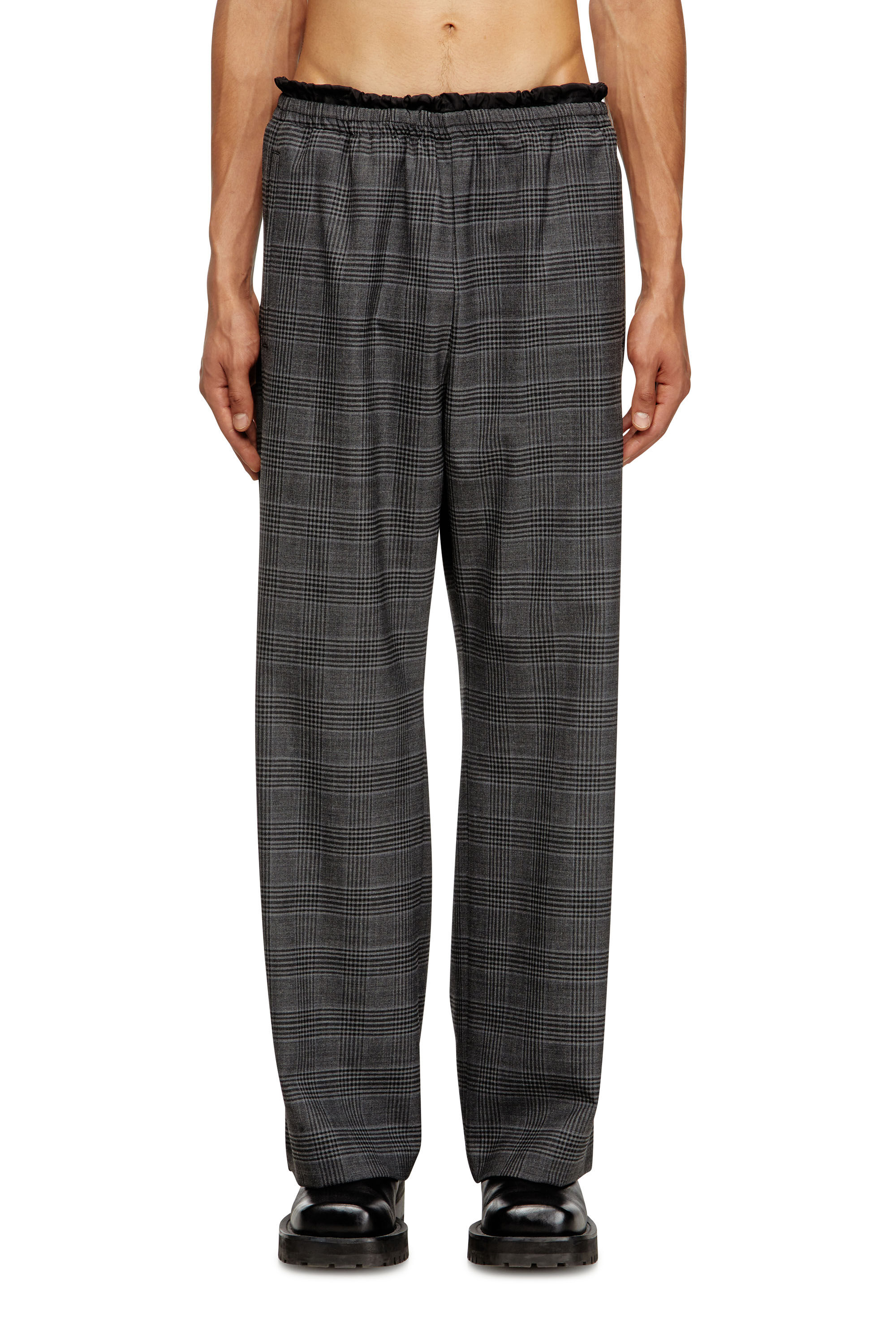 Diesel - P-TILSON, Pantaloni in lana con coulisse in vita Uomo in Multicolor - 3
