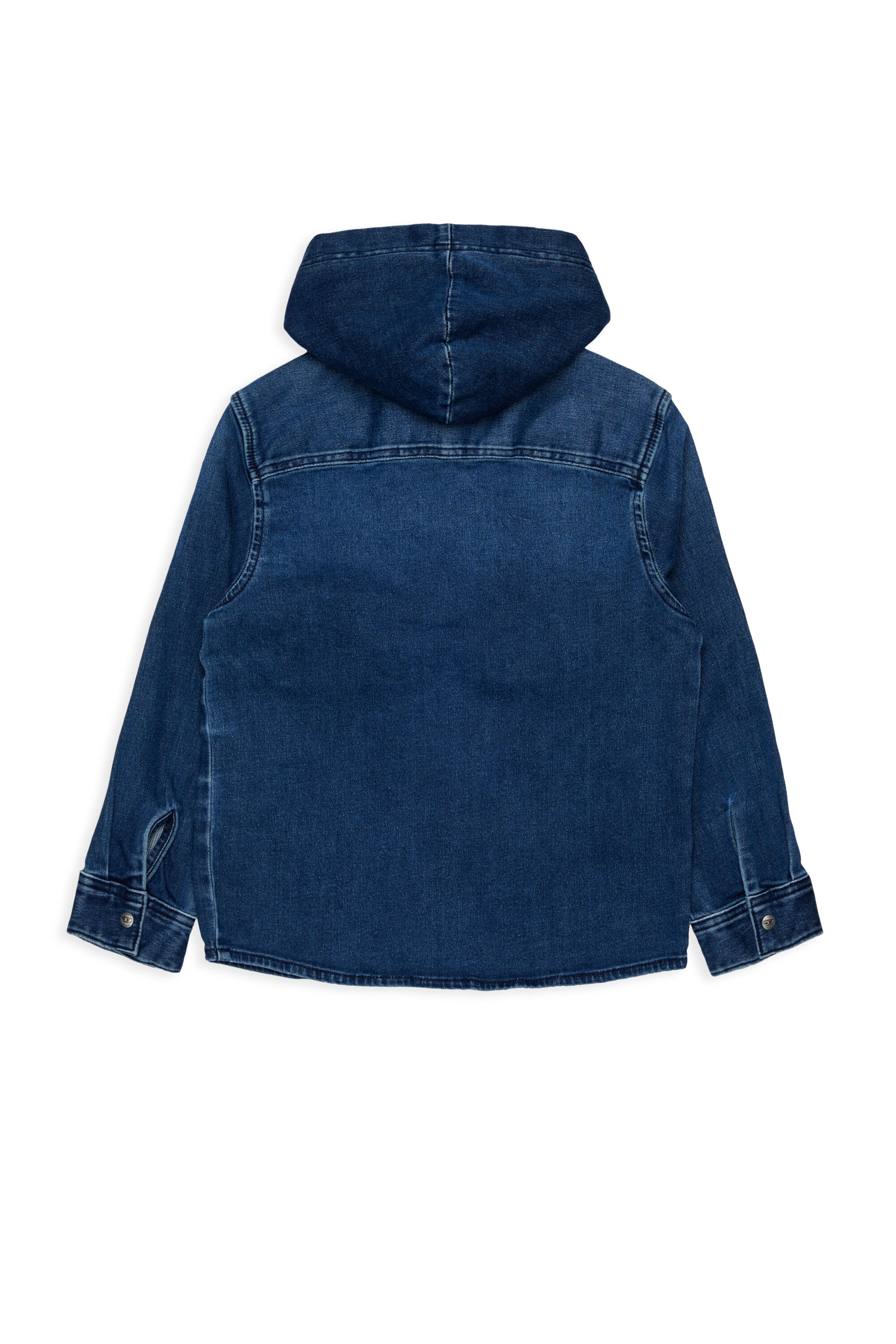 Diesel - CAMPS-OVER JJJ, Hooded shirt in effetto shadow JoggJeans Uomo in Blu - 2