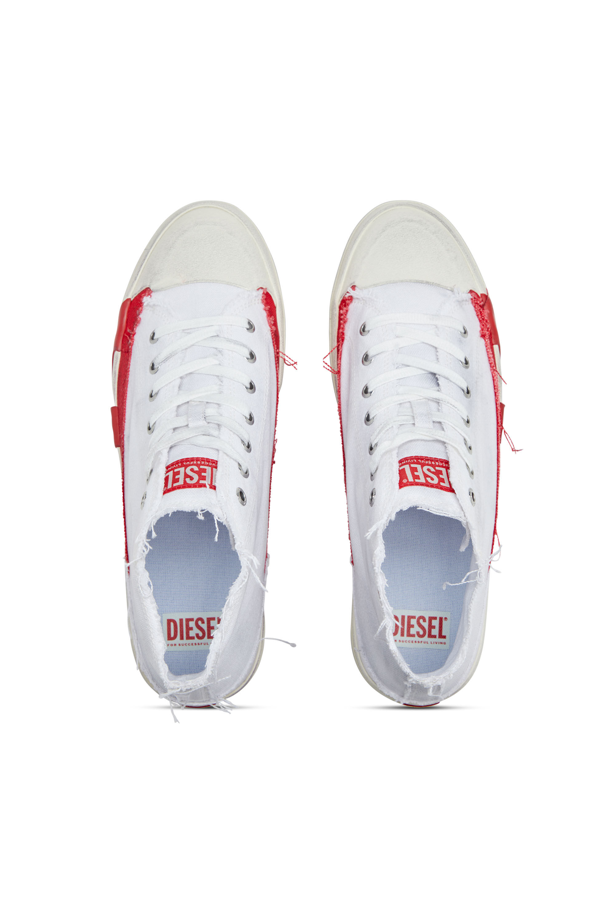 Diesel - S-D-VERSE MID, S-D-Verse-Sneaker high-top in canvas effetto dirt Uomo in Multicolor - 4