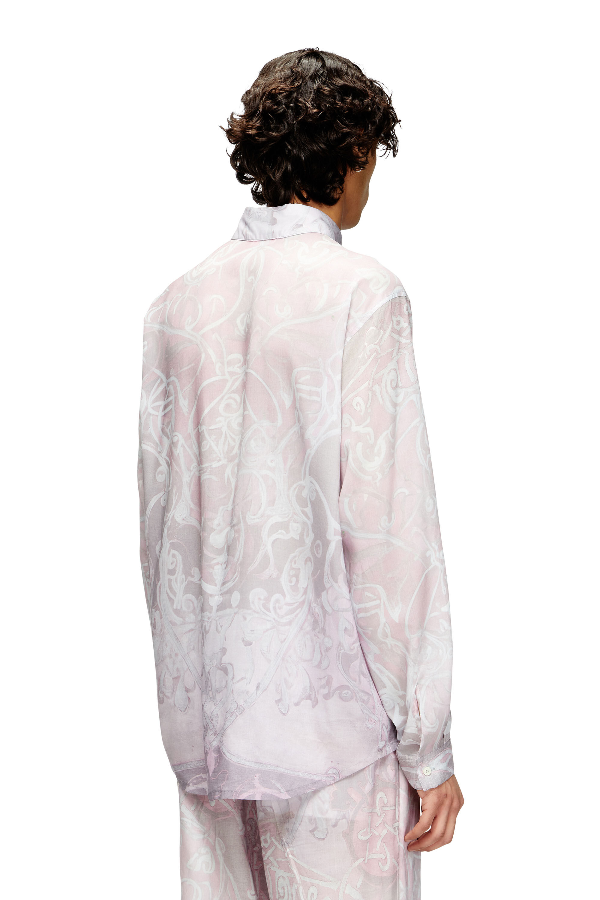 Diesel - S-SIMPLY-A-AJFW, Camicia con stampe medievali Unisex in Rosa - 4