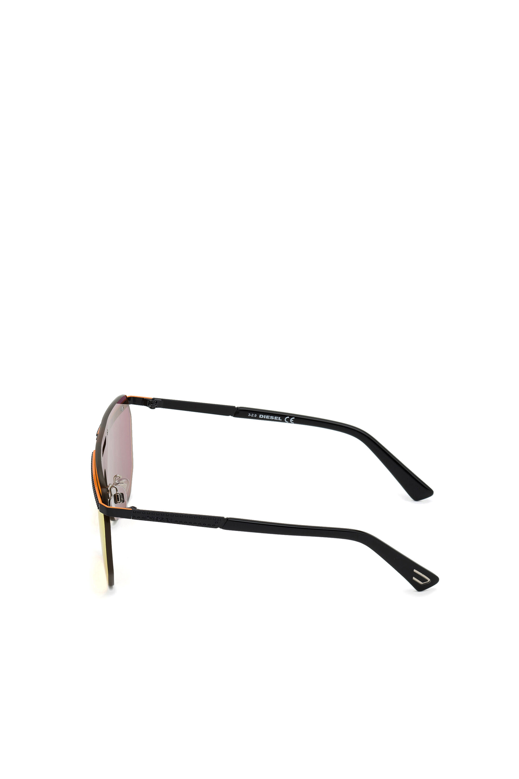 Diesel - DL0259, Mascherina unisex con lente in nylon tagliata a vivo Unisex in Arancione - 4