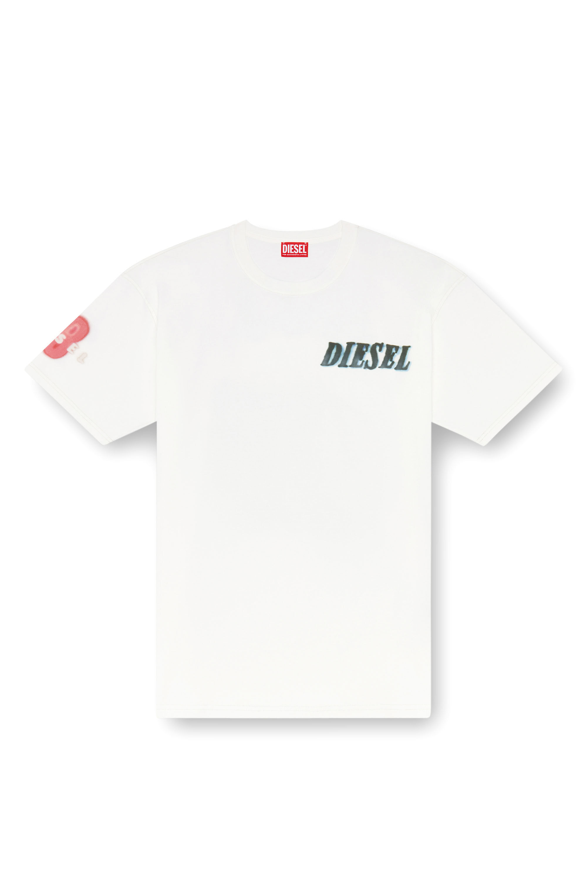 Diesel - T-BOXT-Q19, Uomo T-shirt con stampa logo e gomma in Bianco - Image 2