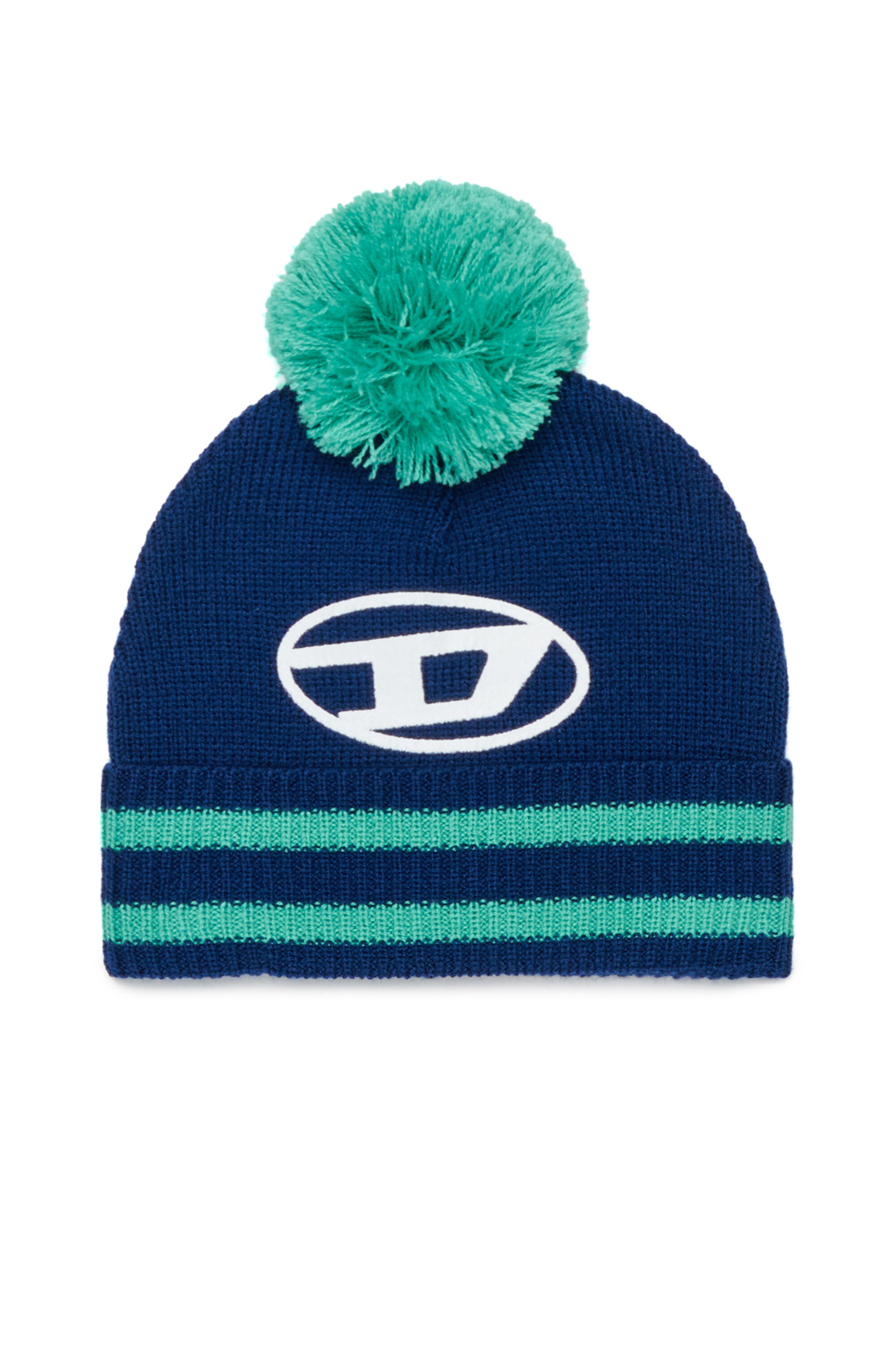 Diesel - FUTEEB, Berretto a righe con pompon in misto lana Unisex in Multicolor - 1