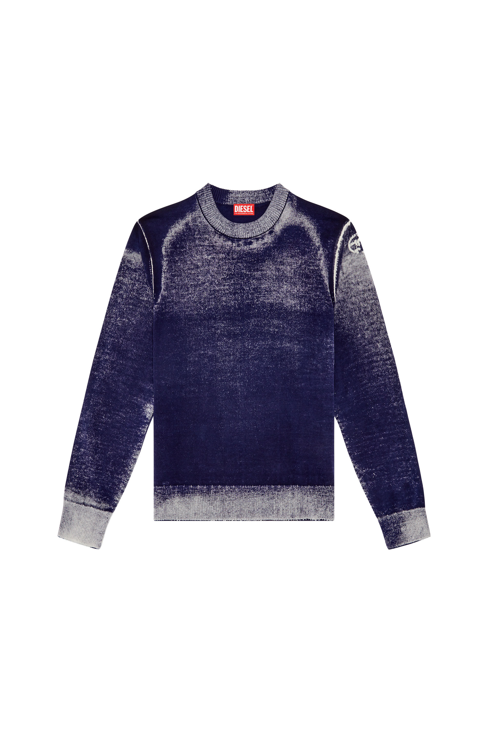 Diesel - K-LARENCE-B, Maglia in cotone stampata al contrario Uomo in Blu - 2