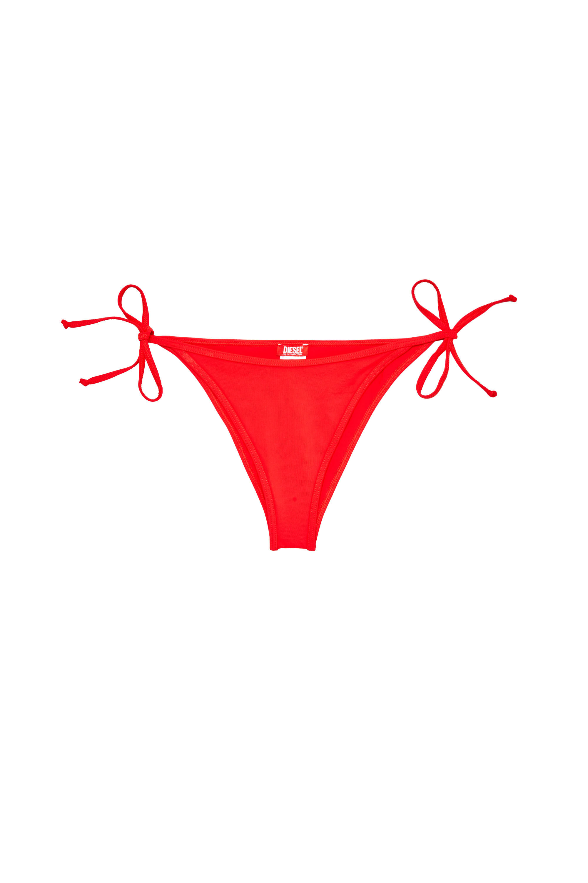 Diesel - BRAZILIAN-D-CORE, Slip bikini allacciati con logo sul retro Donna in Rosso - 1