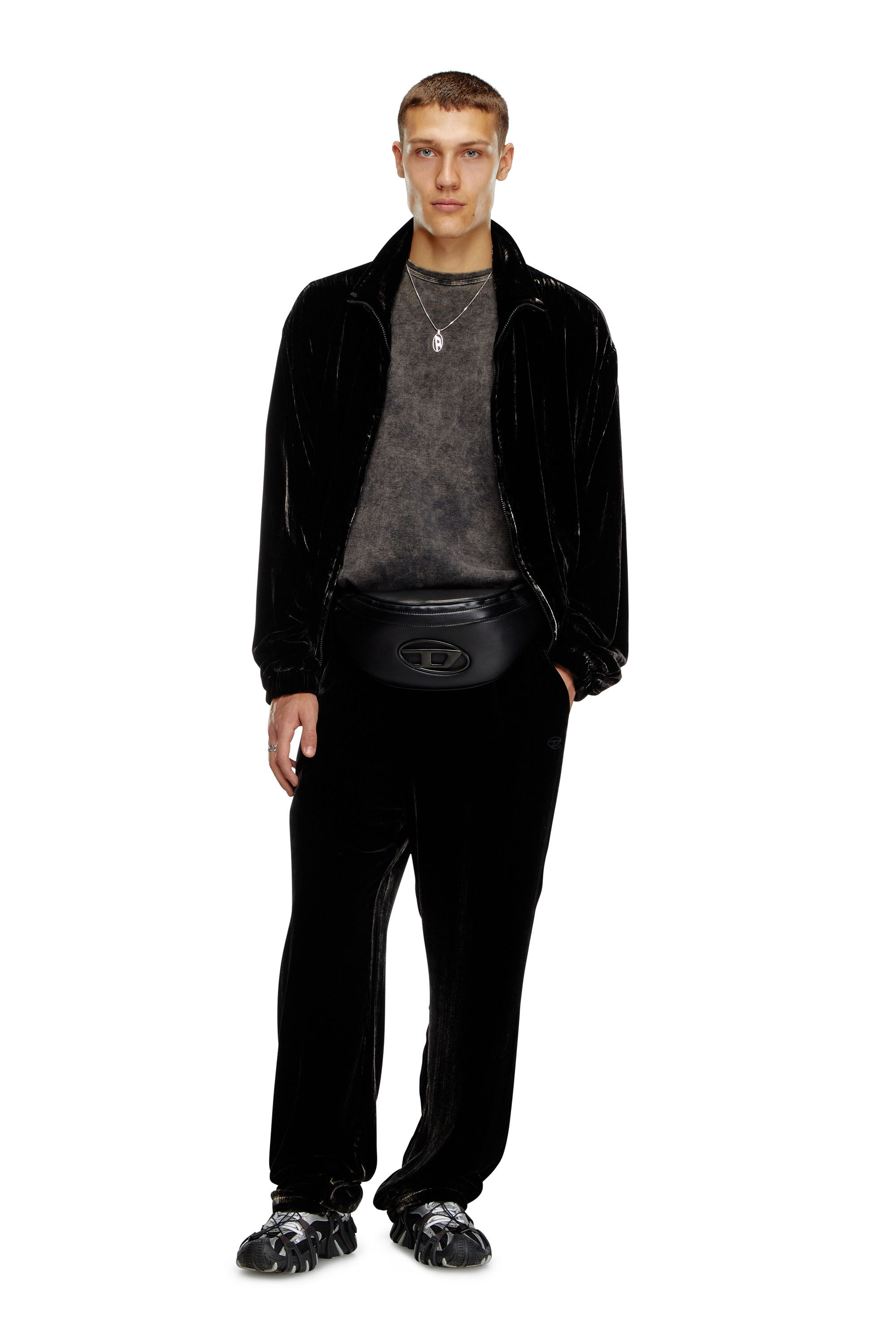 marsupio Holi D donna M in PU e neoprene Nero Diesel