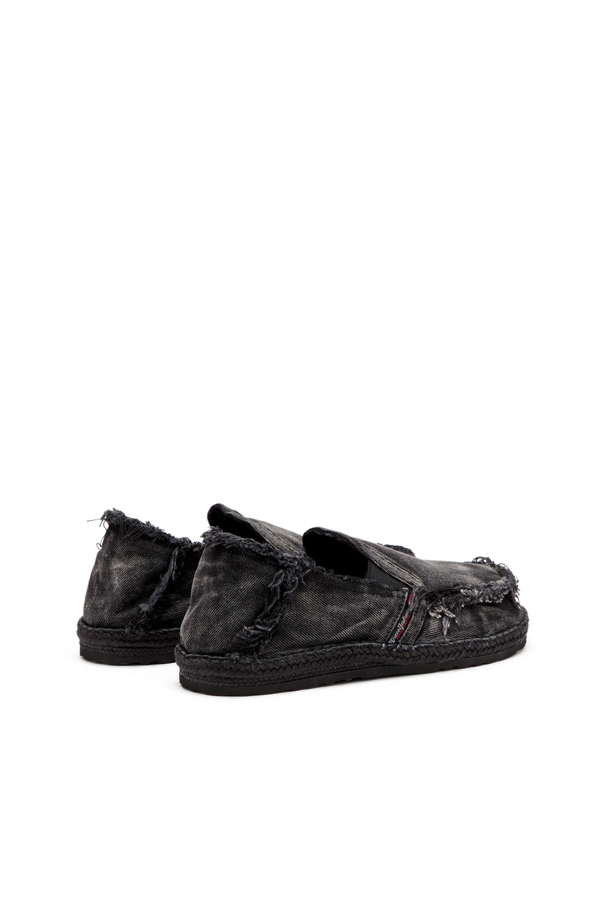 Diesel - D-LUKAS ESP, D-Lukas-Mocassini espadrilles in denim distressed Uomo in Nero - 3