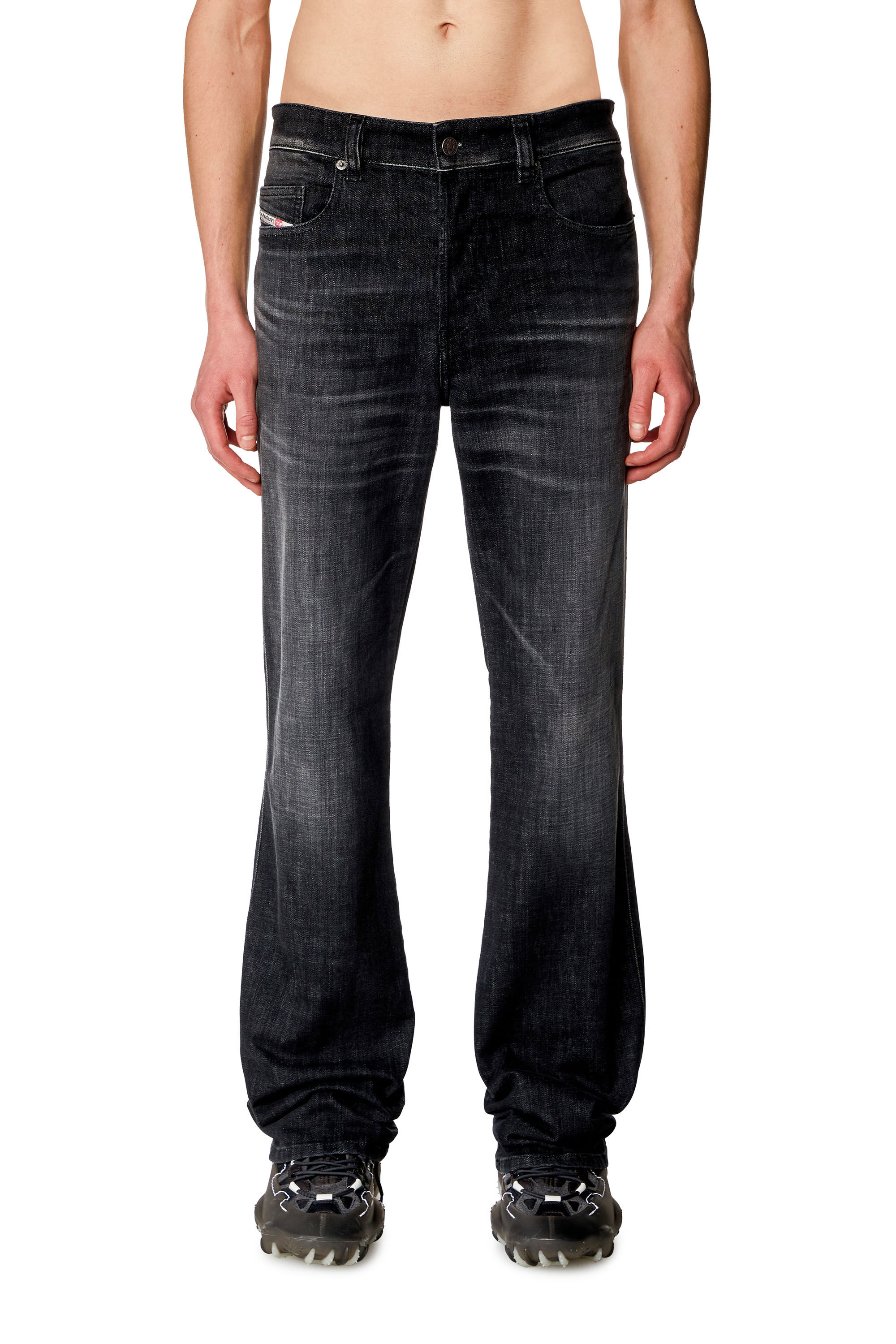 Jeans Uomo Bootcut Nero Grigio scuro 1998 D Buck Diesel