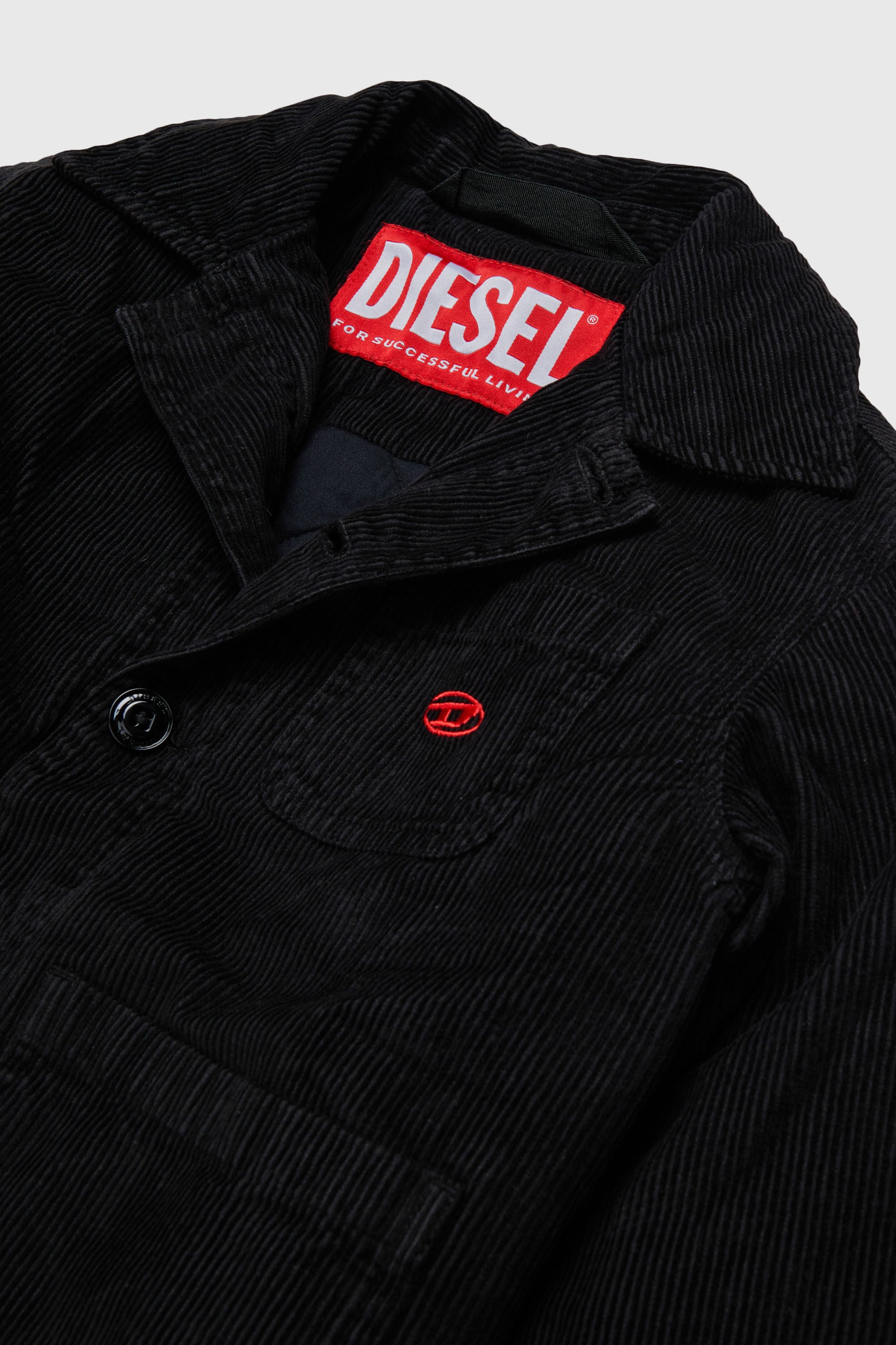 Diesel - JMILL, Man's Corduroy shirt jacket in Black - 3