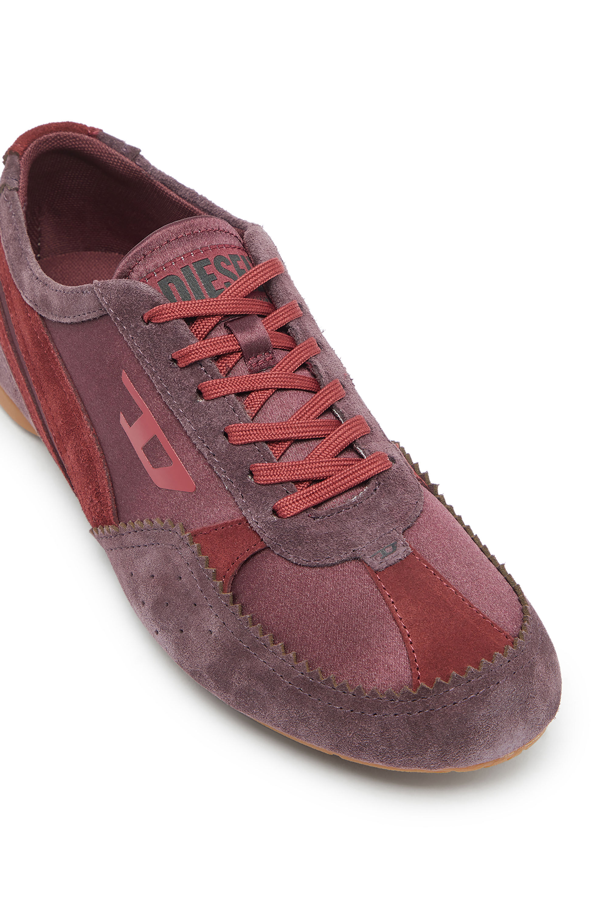 Diesel - D-MILE LOW II W, D-Mile - Sneaker flat con inserti in suede Donna in Rosso - 6