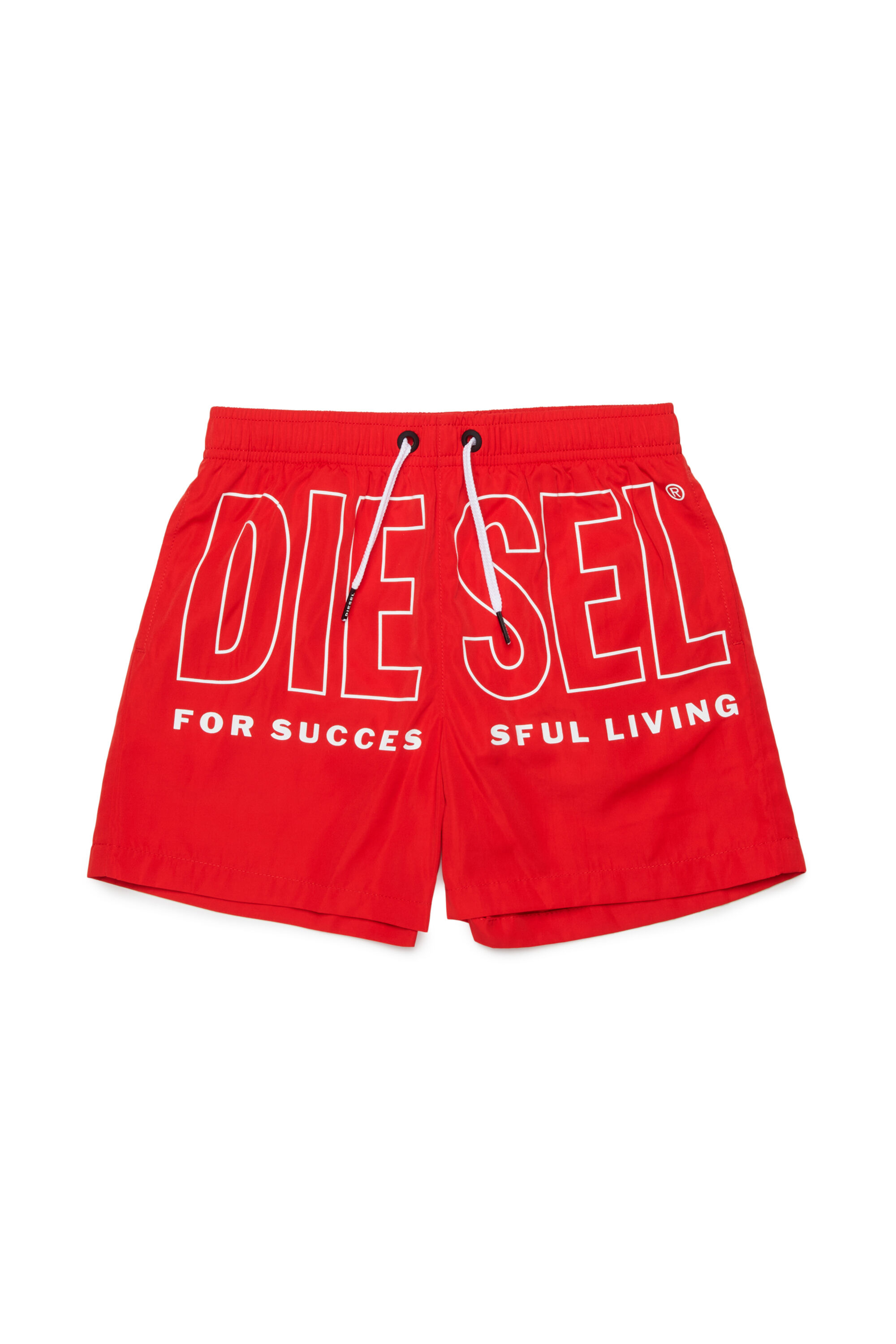 Diesel - MIDIT, Shorts da bagno con maxi logo Uomo in Rosso - 1