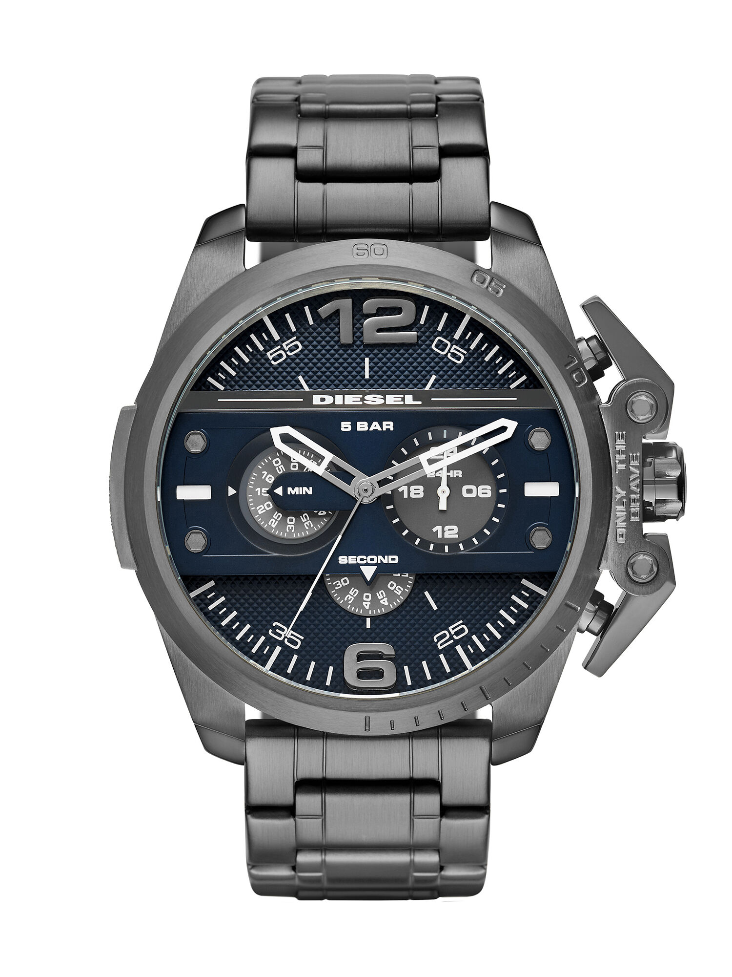Diesel - DZ4398, Orologio canna di fucile stile vintage, 55 mm Uomo in Argento - 1