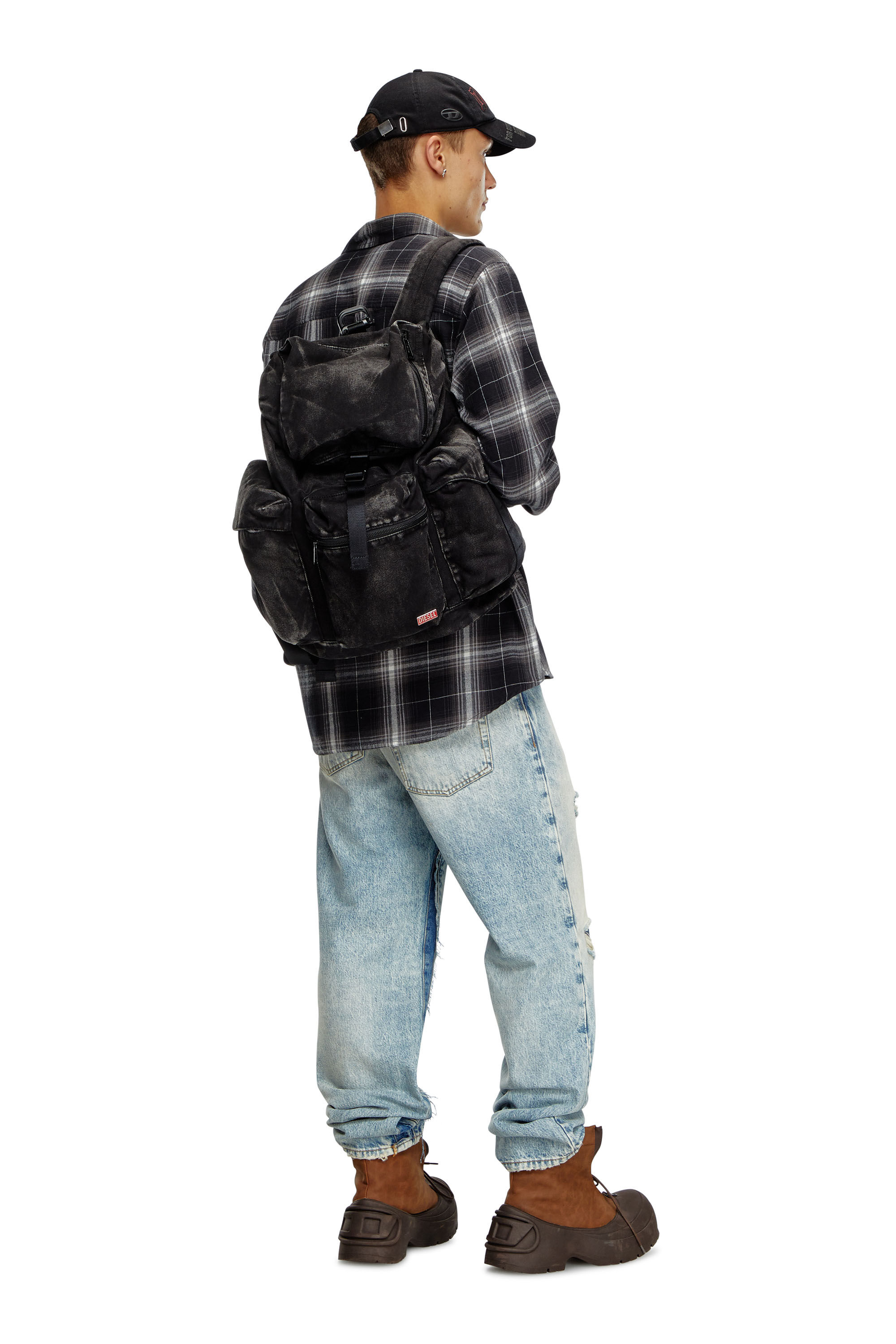 Denim backpack men deals