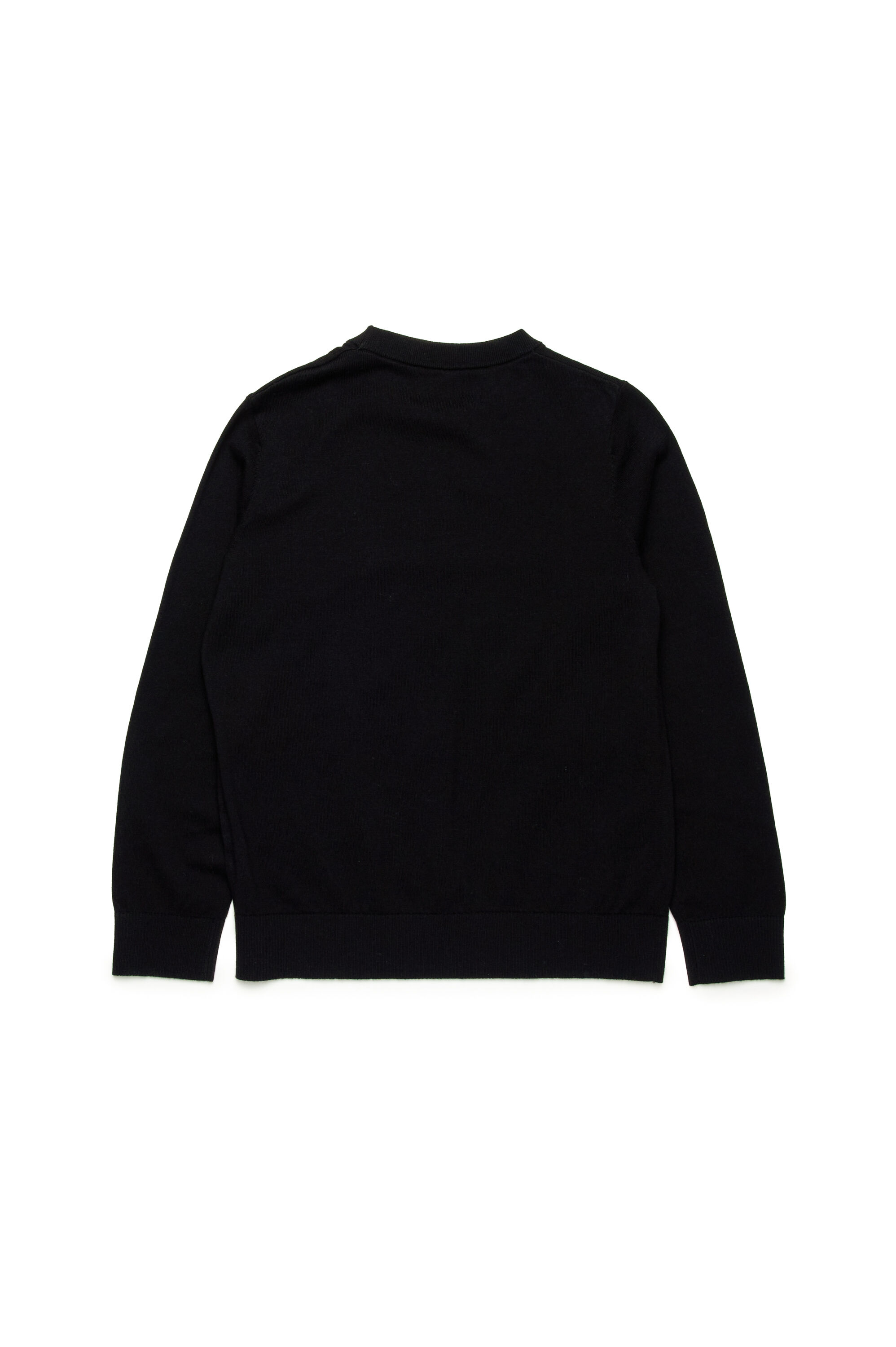 Diesel - KVIERI, Maglione in cotone con ricamo Oval D Uomo in Nero - 2