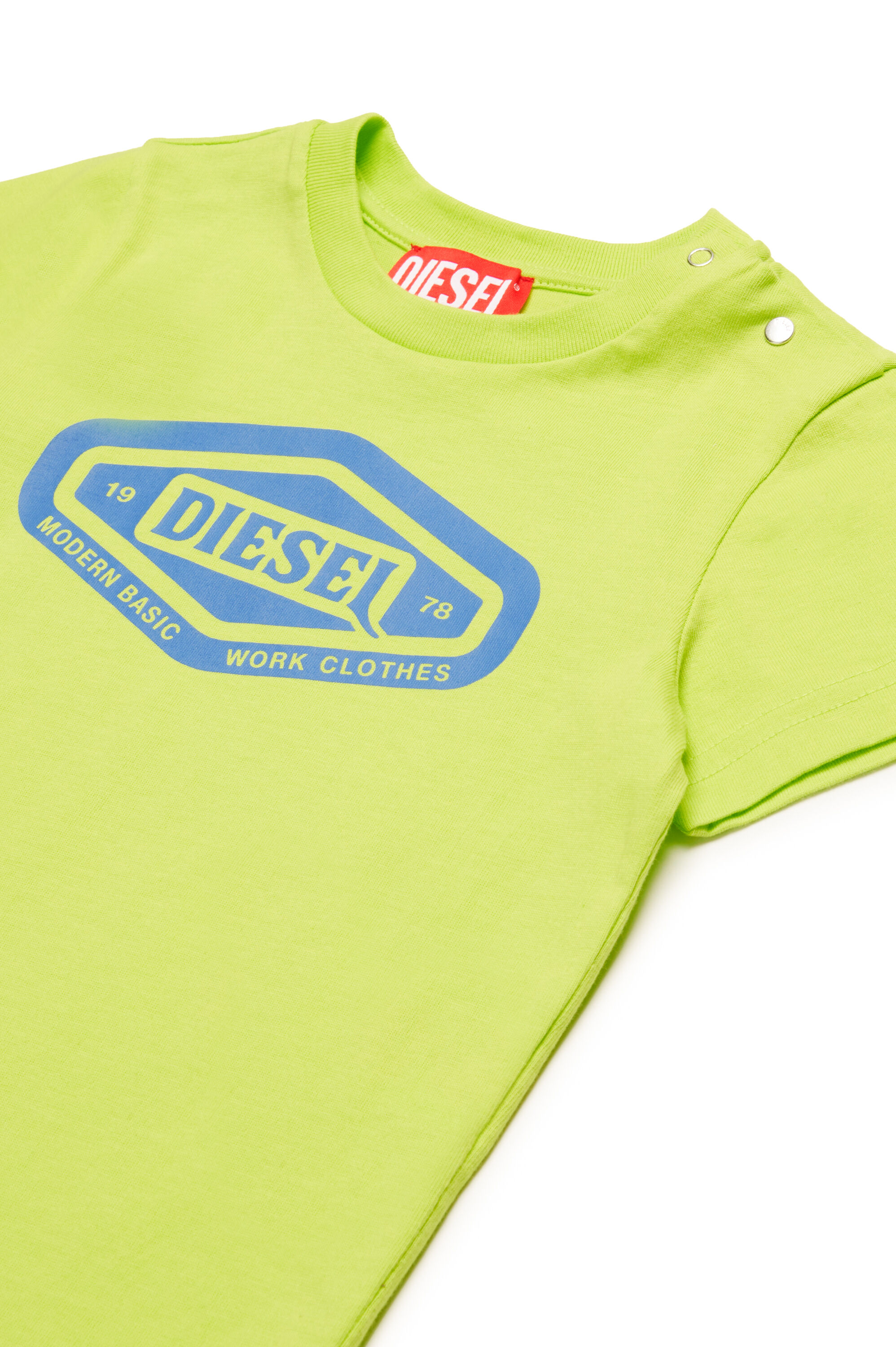 Diesel - TARSIB, T-shirt in cotone con grafica del logo Uomo in Verde - 3