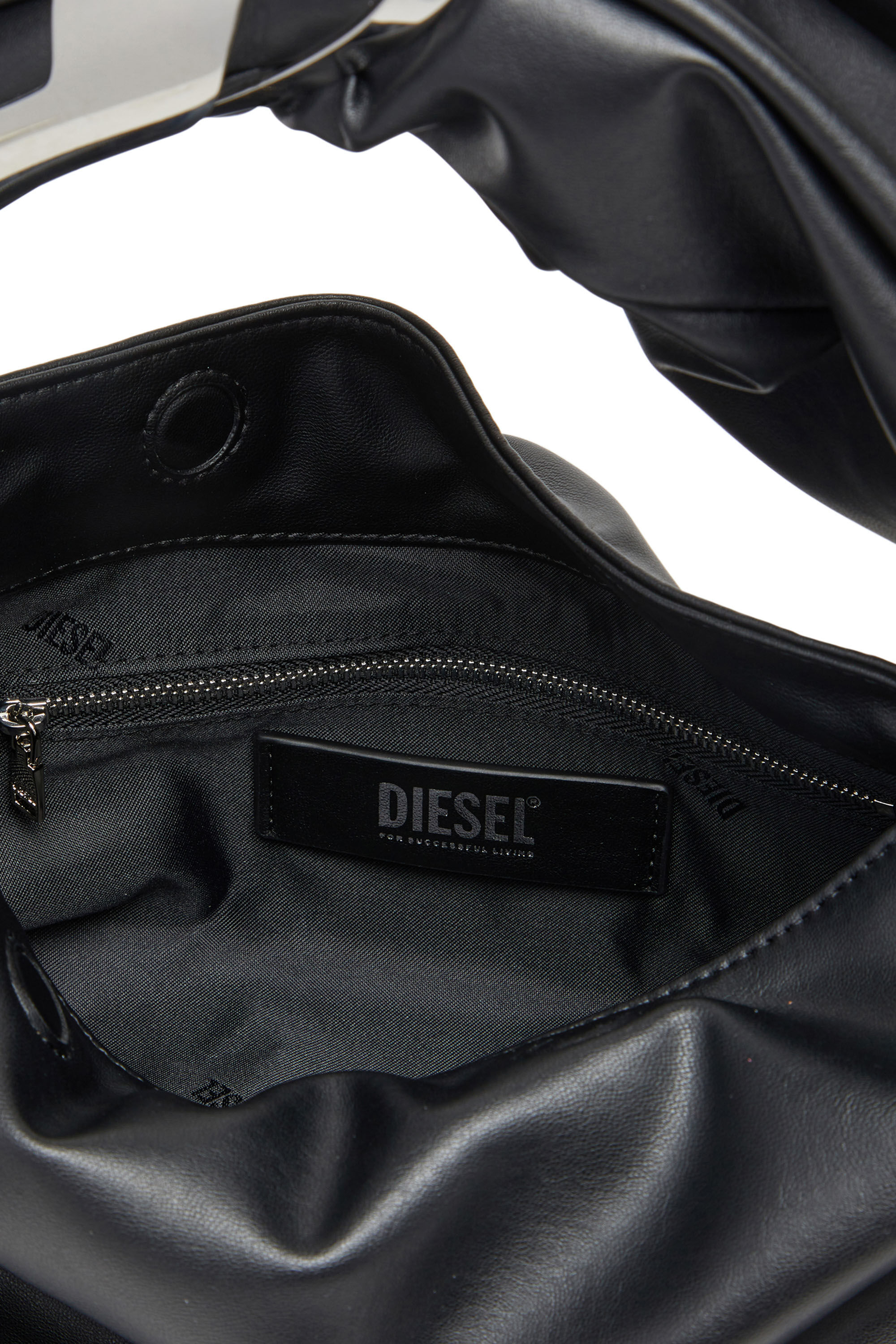 Grab-D S-Borsa hobo con manico Oval D Donna | Nero | Diesel