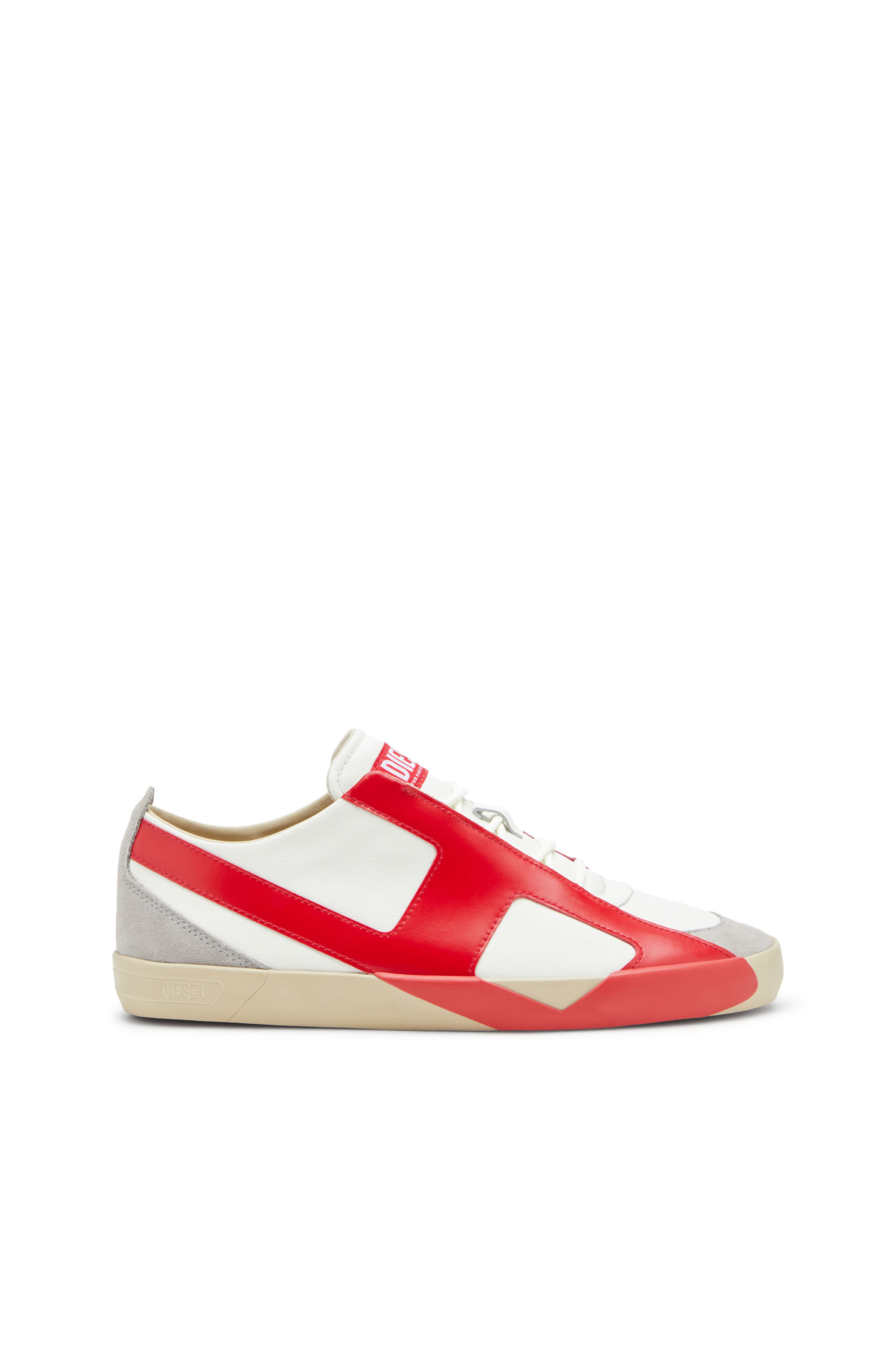 Diesel - S-SLANTE-D LOW, Sneakers in pelle e suede con logo D Uomo in ToBeDefined - 1