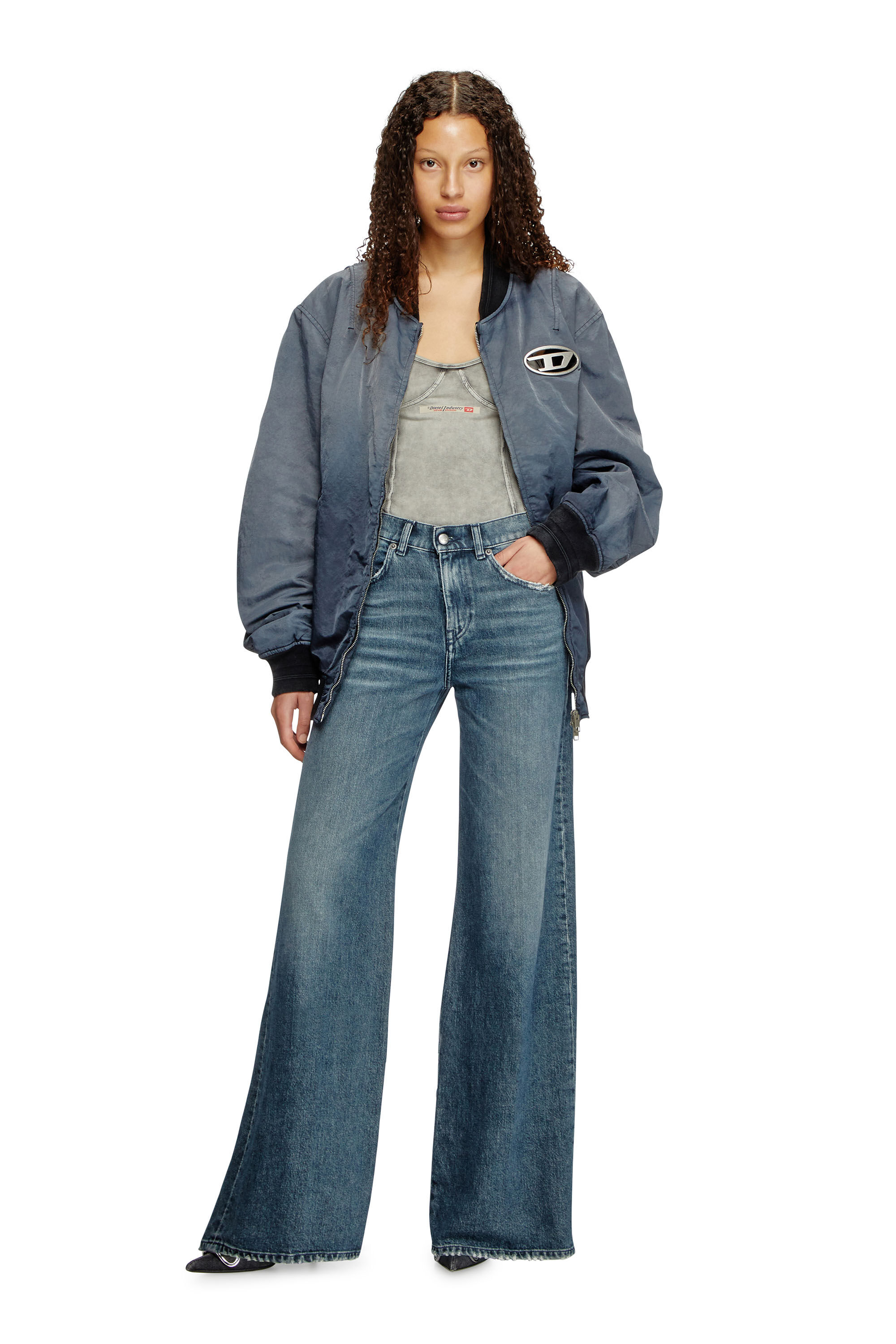 Diesel - Flare Jeans 1978 D-Akemi 007Y7 Donna, Blu medio - Image 1