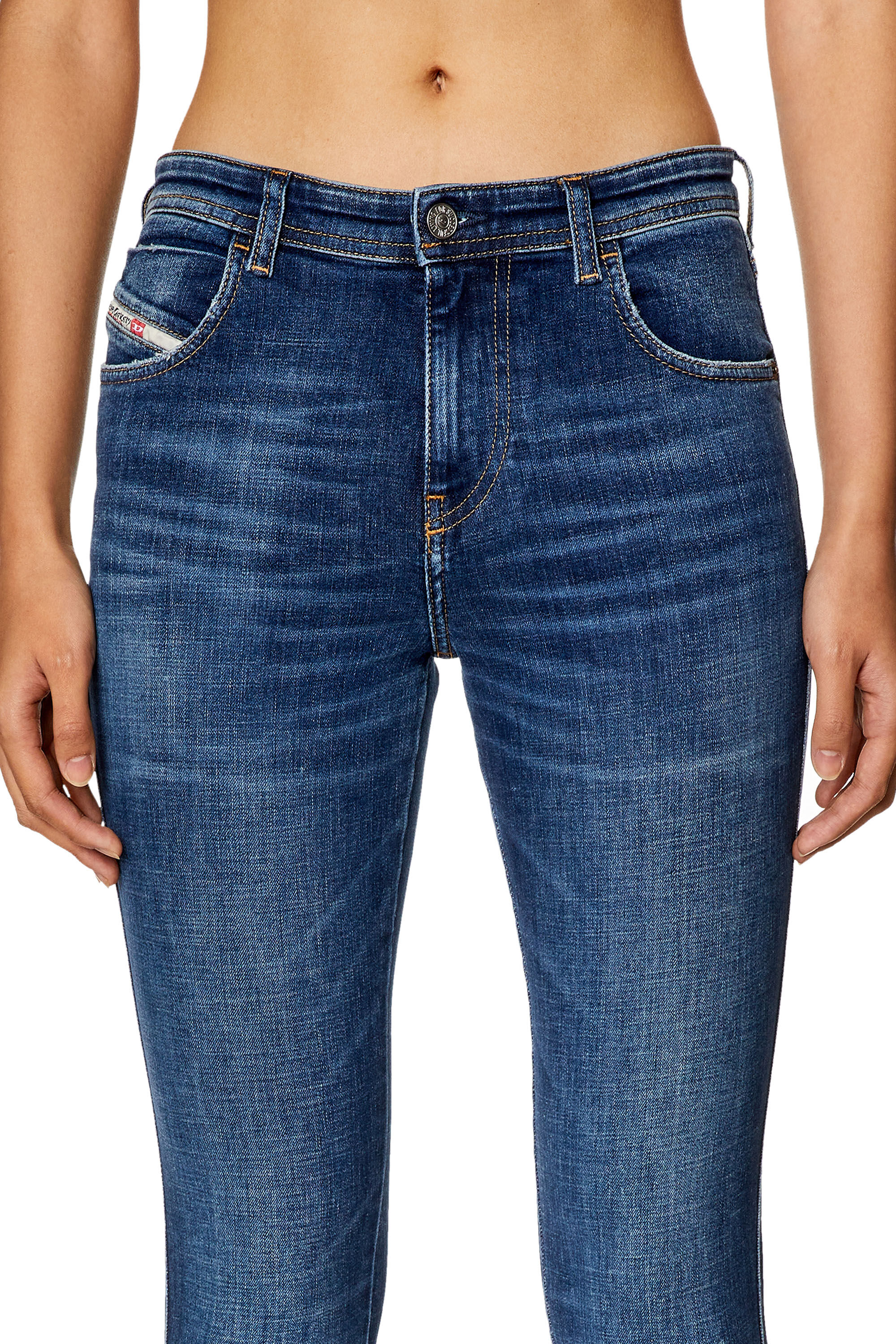 Diesel - Skinny Jeans 2015 Babhila 09H63, Blu Scuro - Image 5