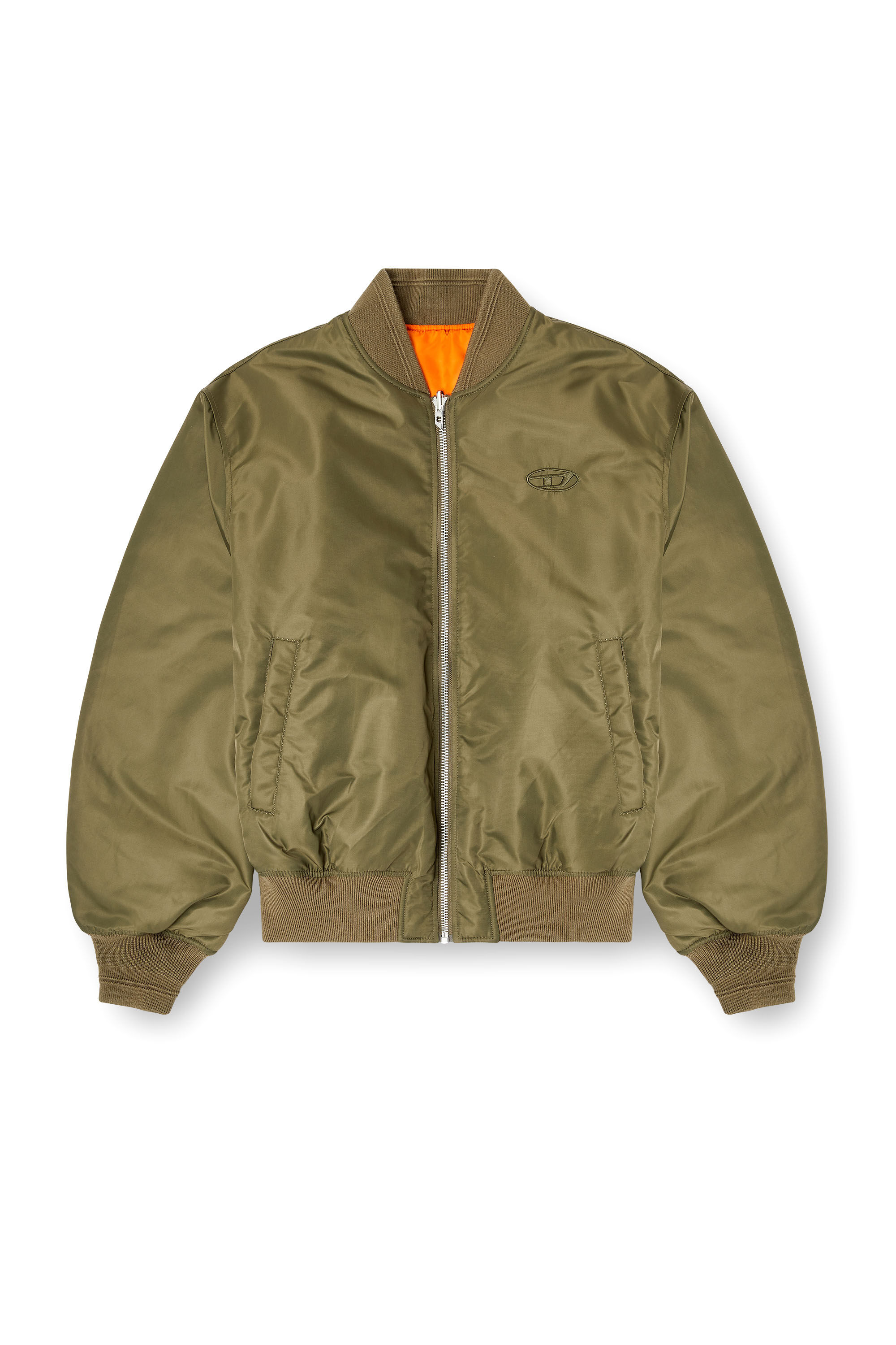 Diesel - W-TYPE-D1, Giacca bomber imbottita con ricamo Oval D Uomo in Multicolor - 2