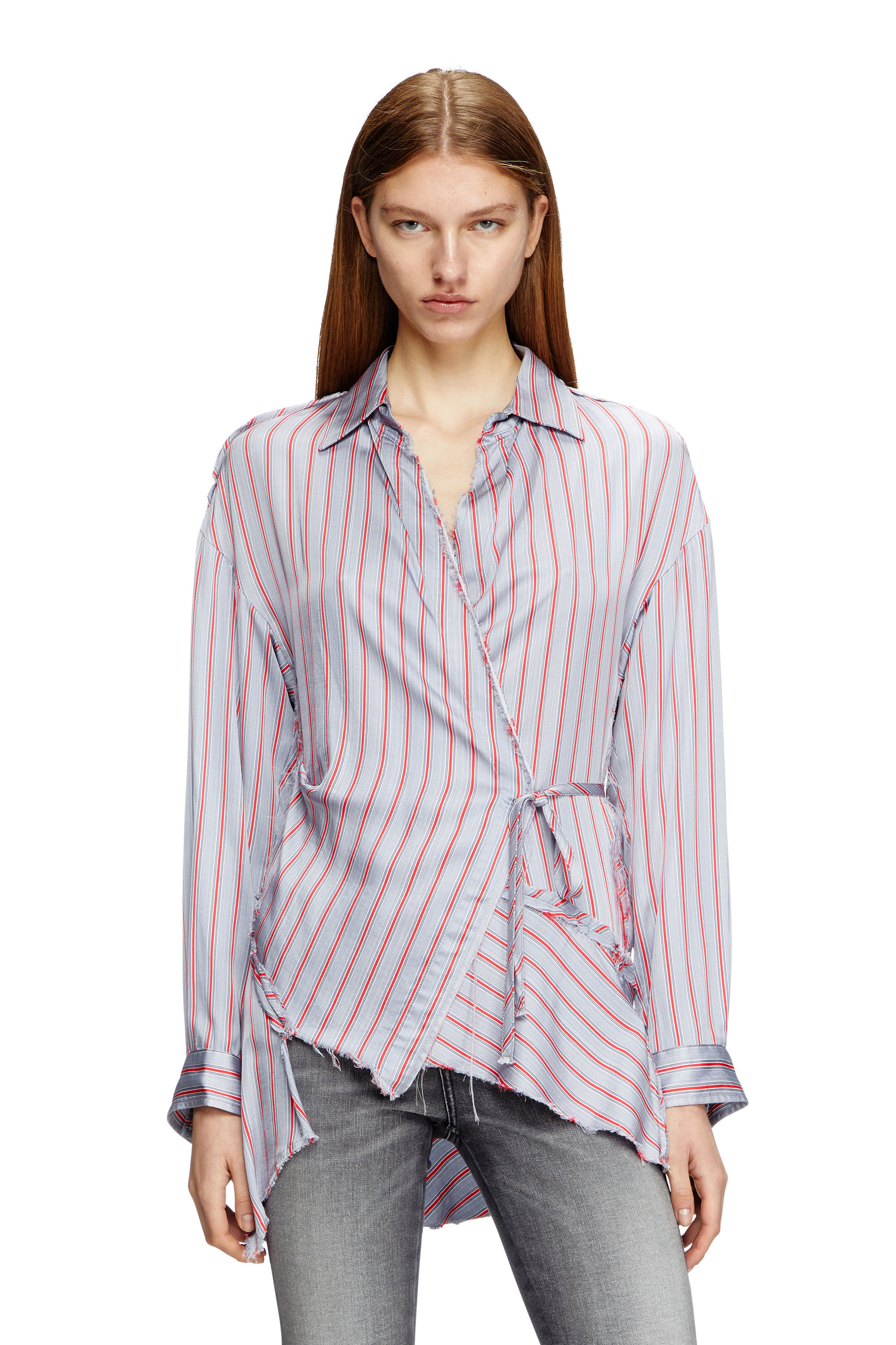 Diesel - C-RAZY, Camicia asimmetrica a portafoglio Donna in Multicolor - 3