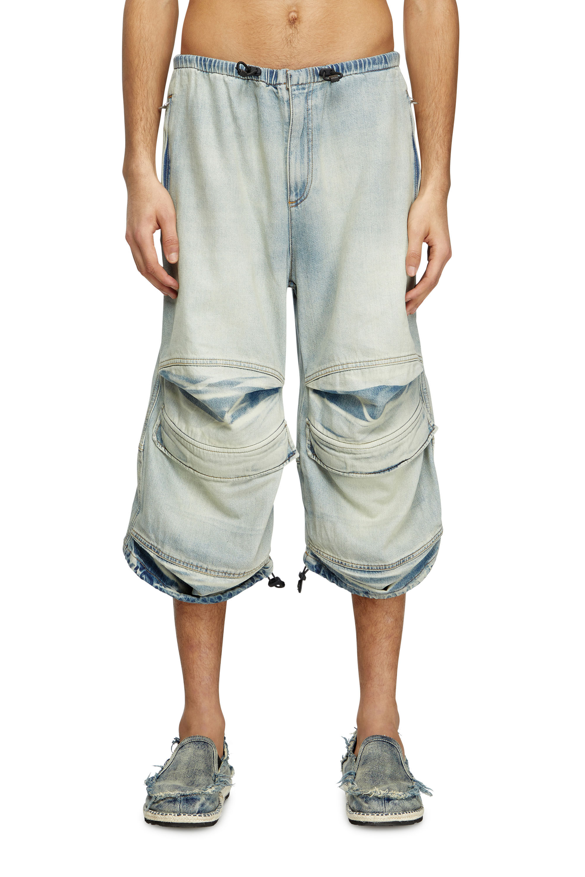 Diesel - D-DAYETZ-SHORT-S, Short in denim leggero bicolore Unisex in Blu - 3