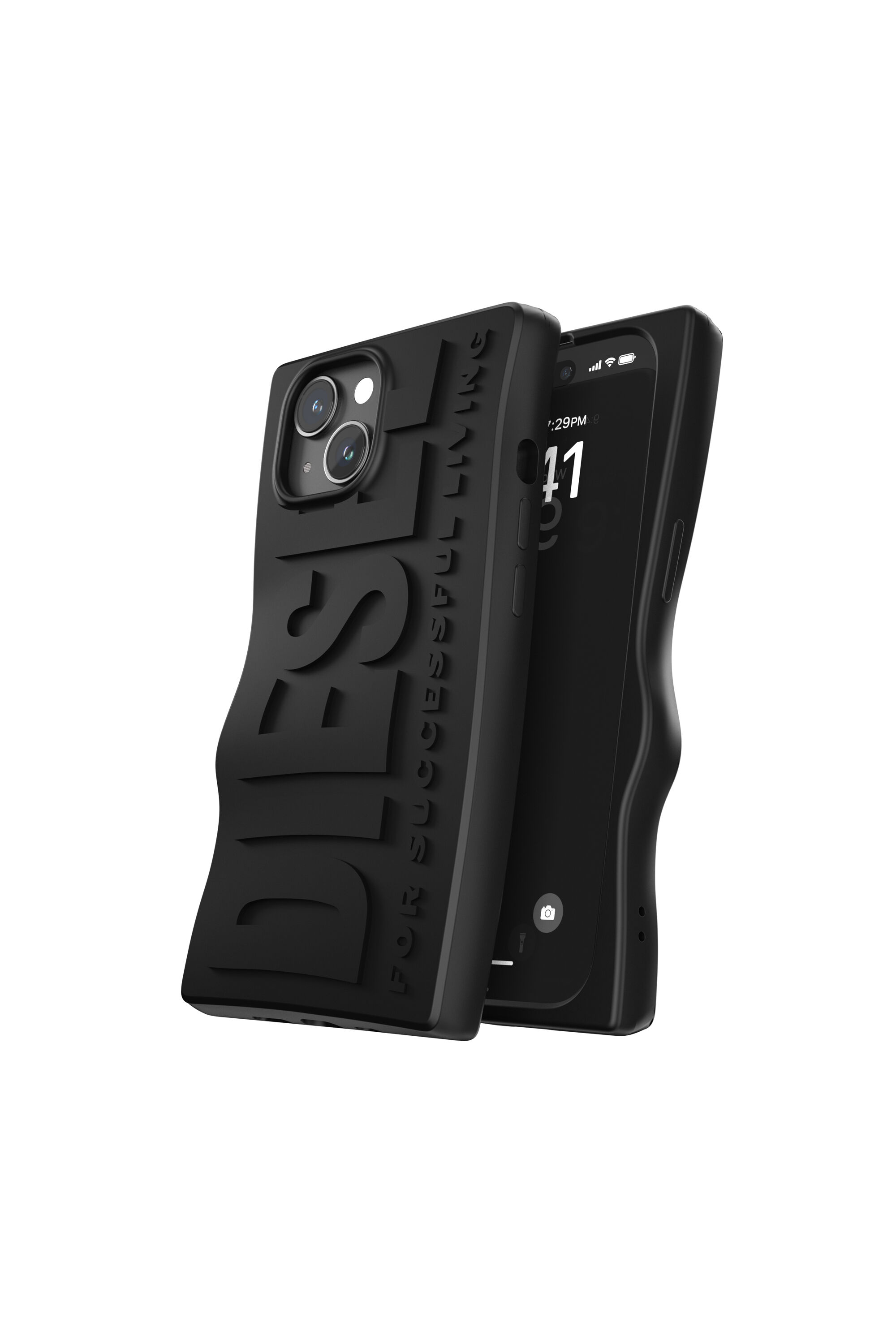 Diesel - 60076 MOULDED CASE, Cover in silicone per iP 15 Unisex in Nero - 3