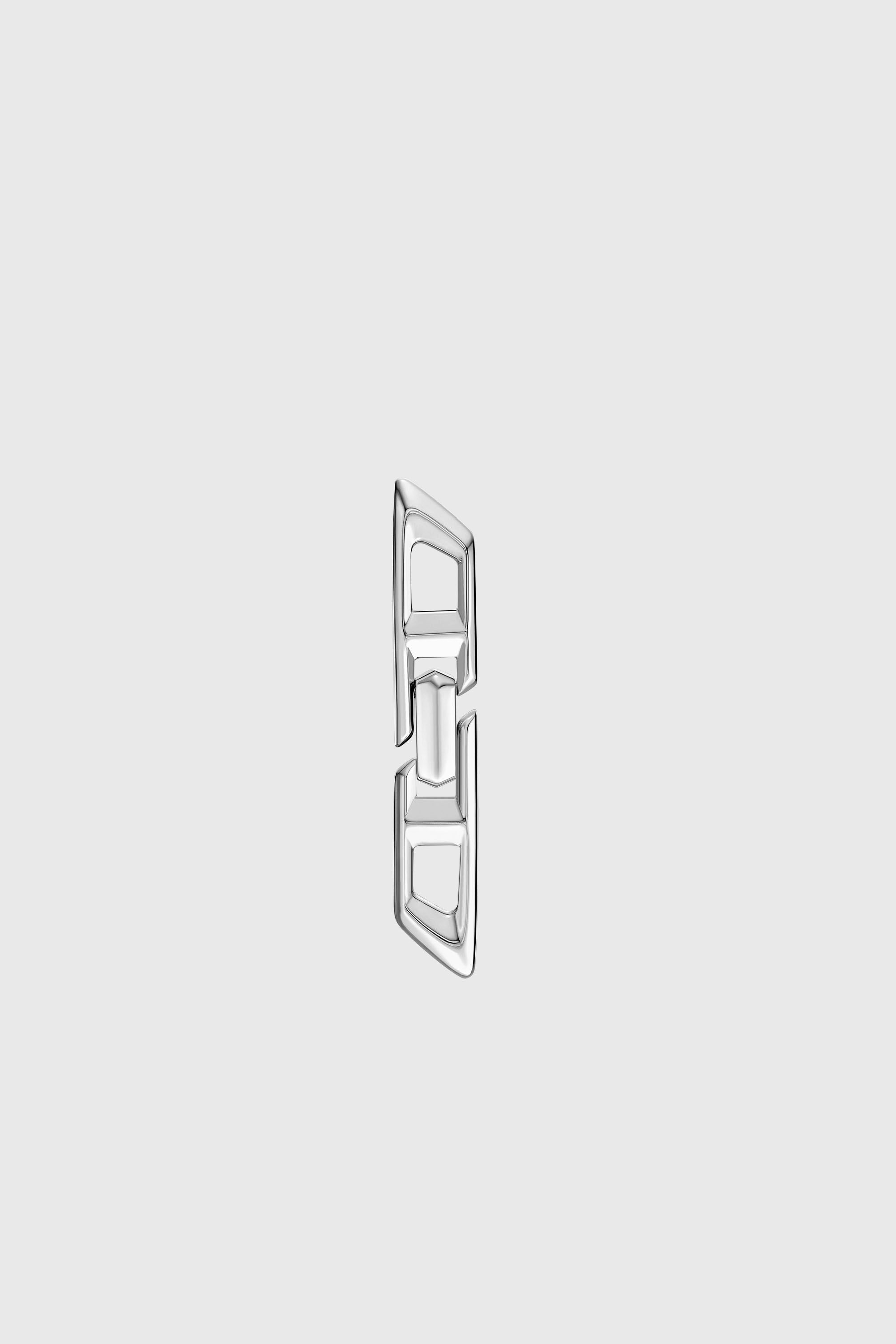 Diesel - DL1348040 STERLING SILVER JEWEL, Orecchino pendente D Logo in argento sterling Unisex in Argento - 1