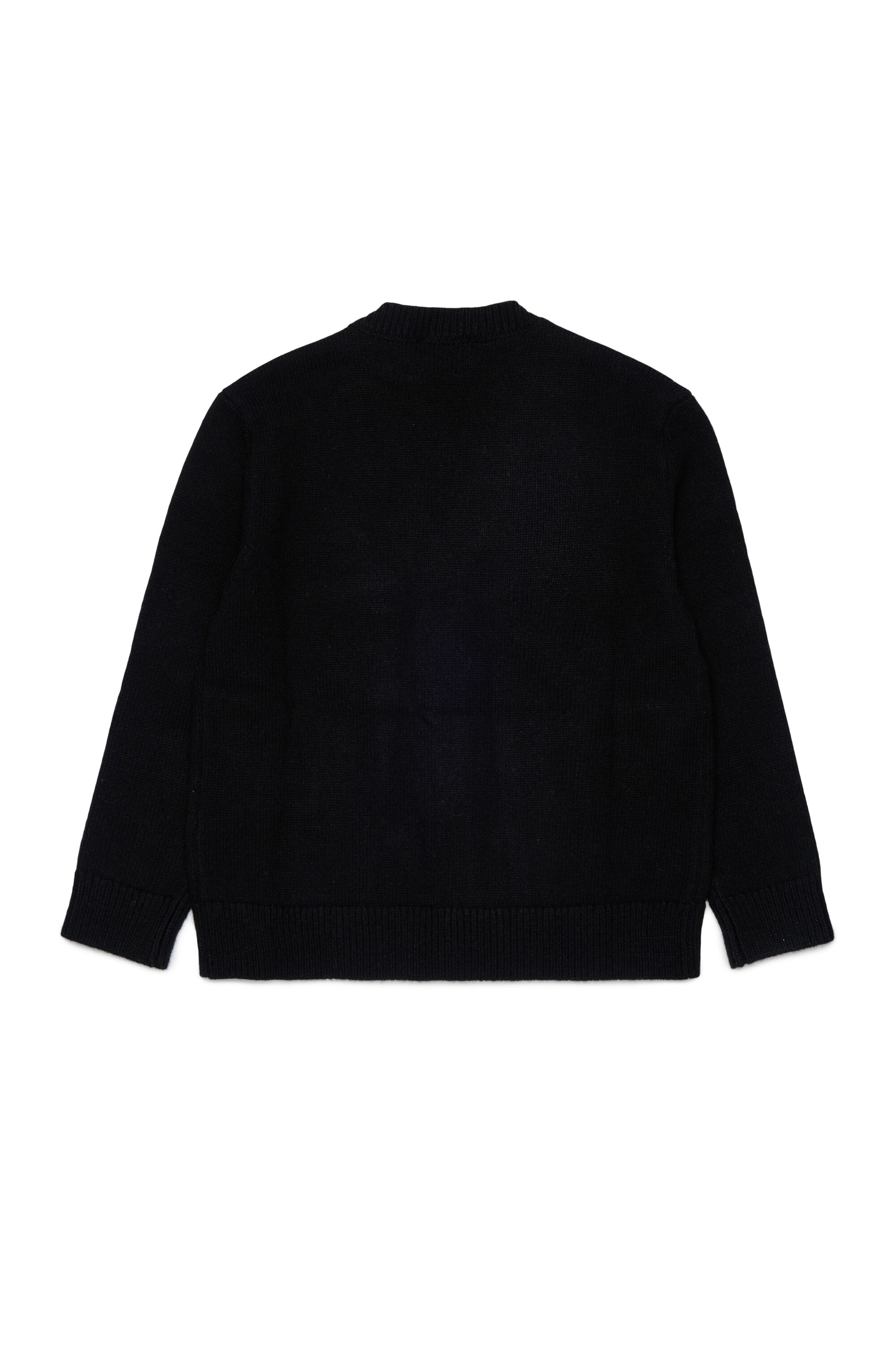 Diesel - KLABO CARDIGAN OVER, Cardigan in cachemire con logo Oval D Uomo in Nero - 2