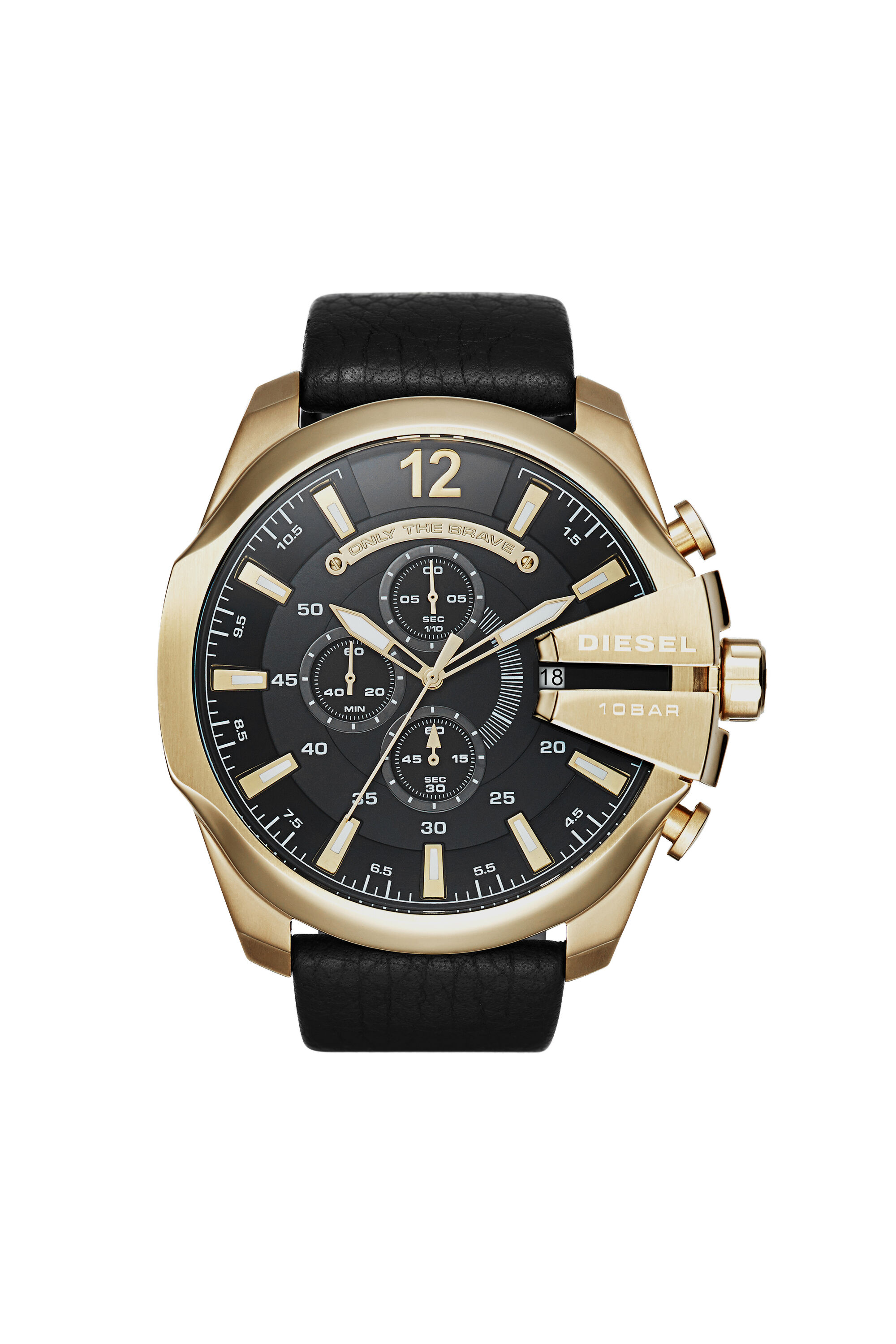 DZ4344 Orologio da uomo nero e oro analogico Diesel Mega Chief