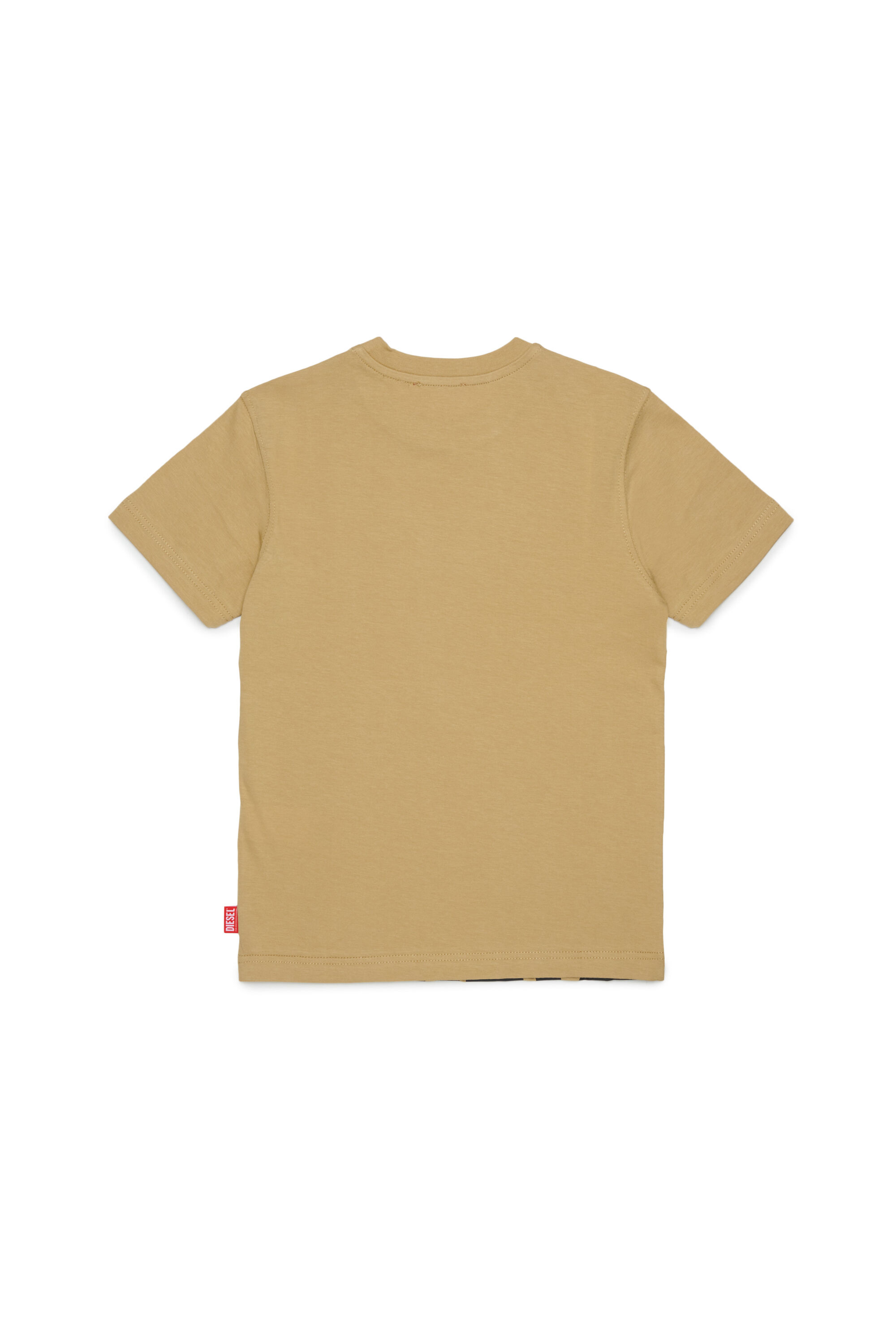 Diesel - TPRES, T-shirt con logo cut-off Uomo in Marrone - 2