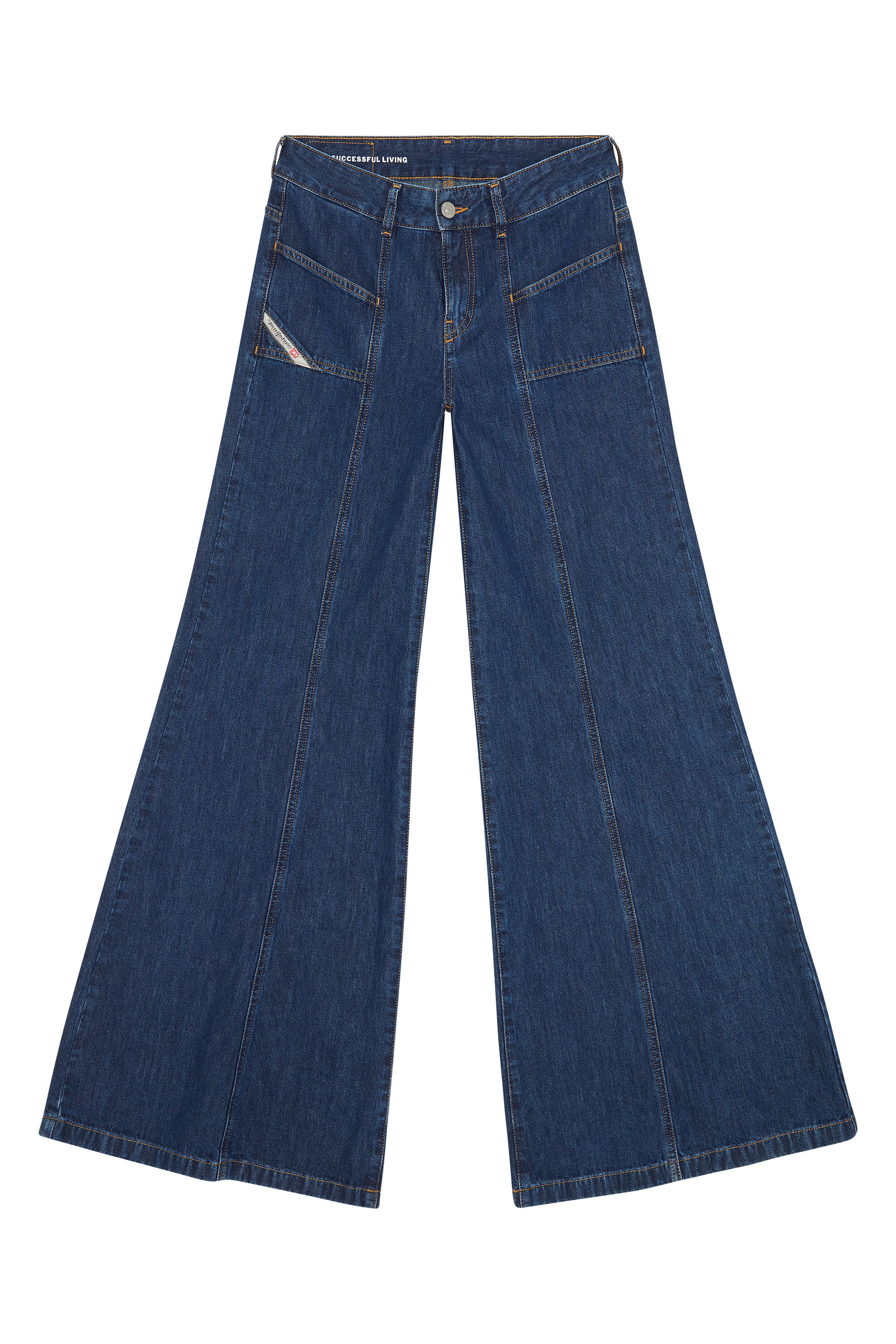 Diesel - Bootcut and Flare Jeans D-Akii 09H99, Blu Scuro - Image 2