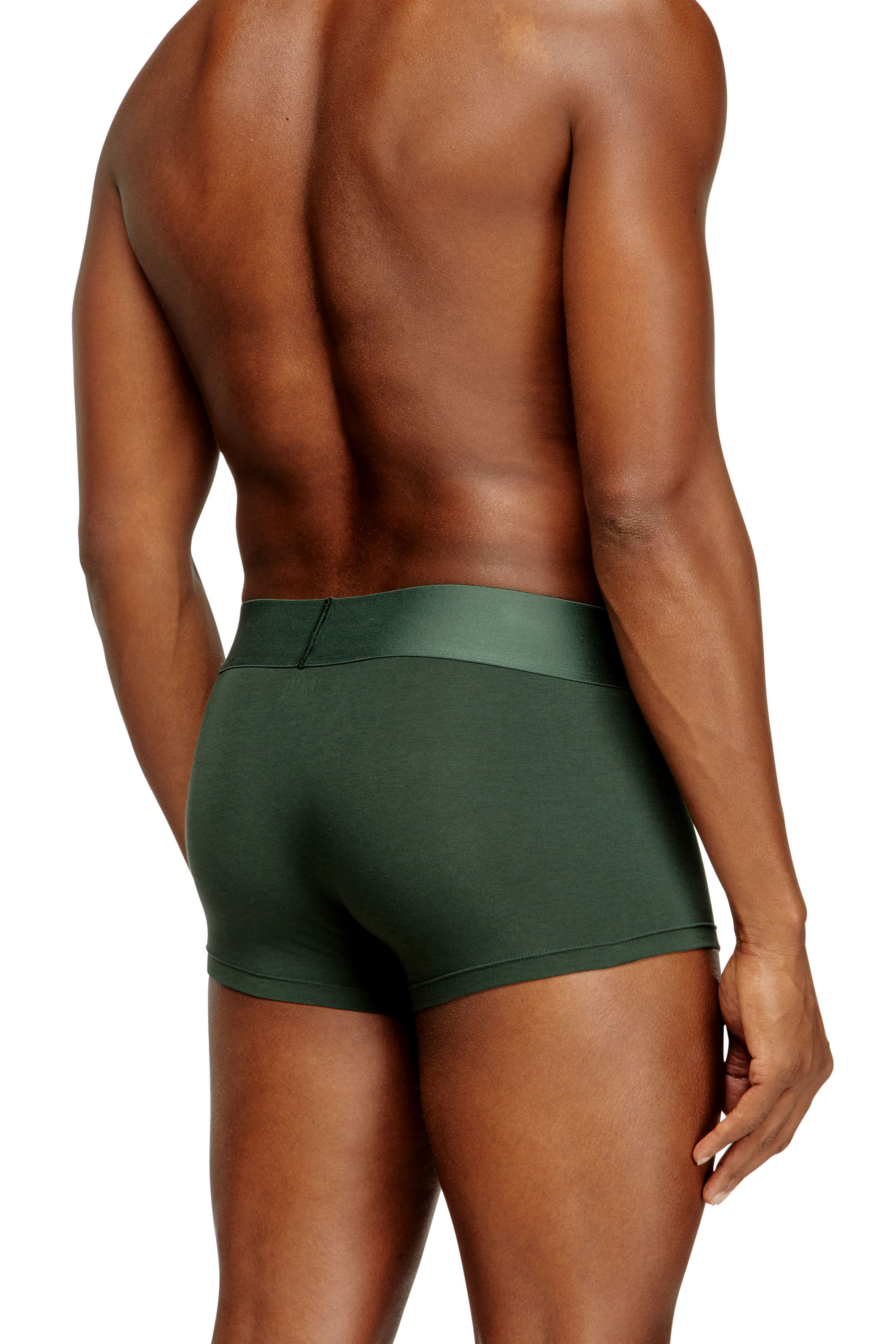 Diesel - DAMIEN-D-POP-3PACK-55, Confezione da tre boxer in cotone elasticizzato con logo tagliato Uomo in Verde - 4